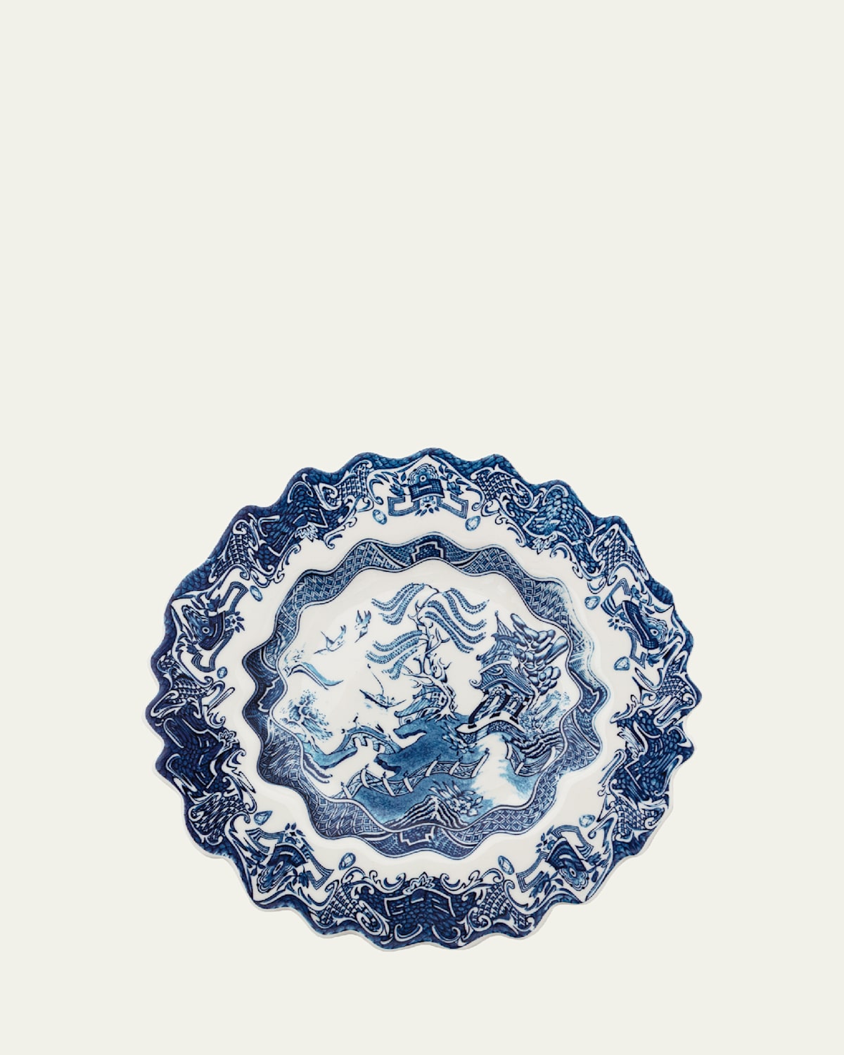 Seletti Diesel Classics On Acid Willowave Dessert Plate In Blue-white