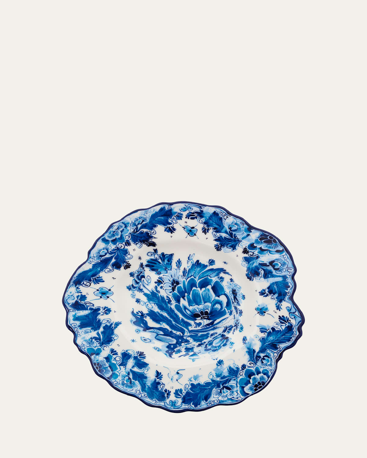Shop Seletti Diesel Classics On Acid Delf Rose Dessert Plate In Blue-white