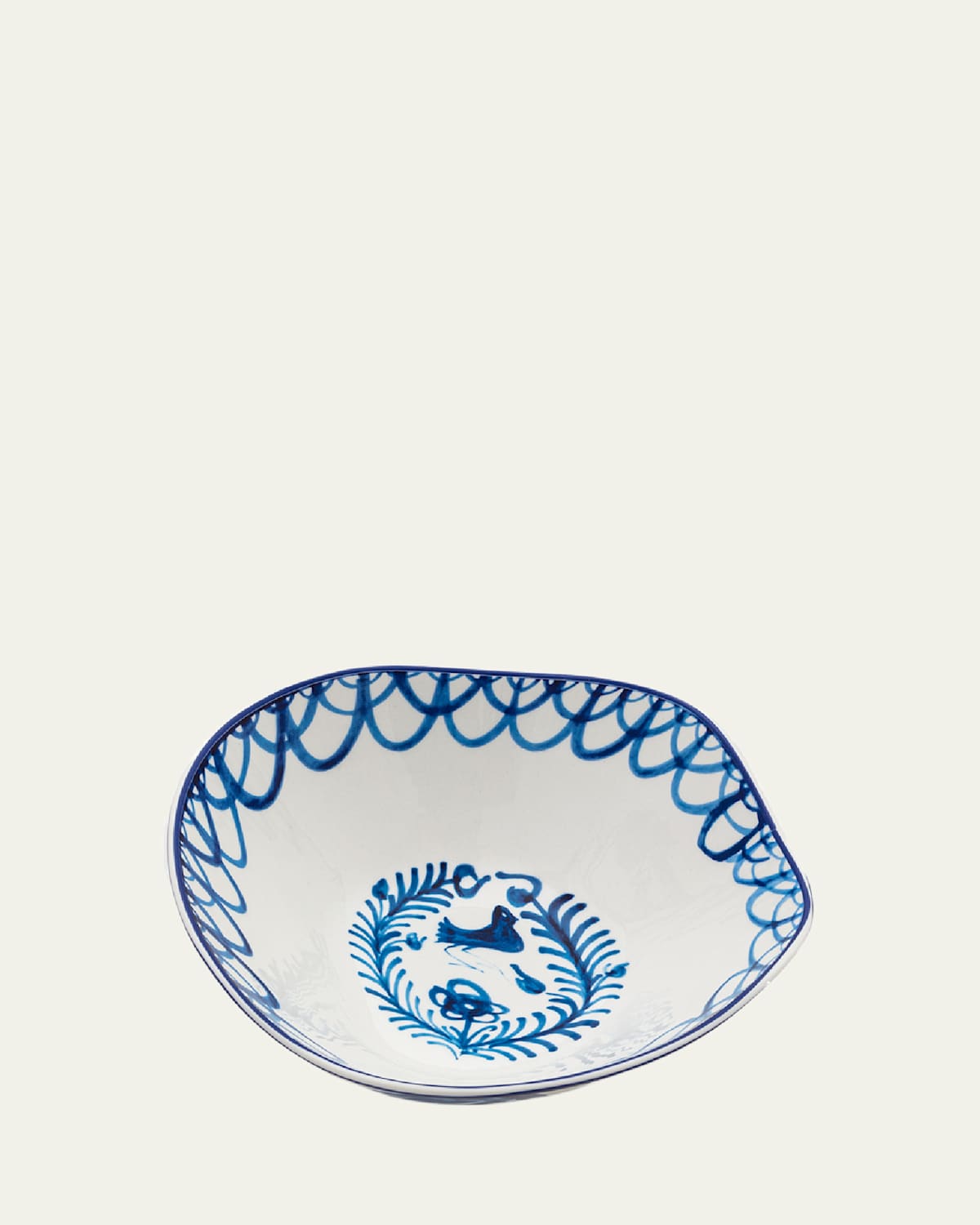 Seletti Diesel Classics On Acid Pajaro Sald Bowl In White-blue