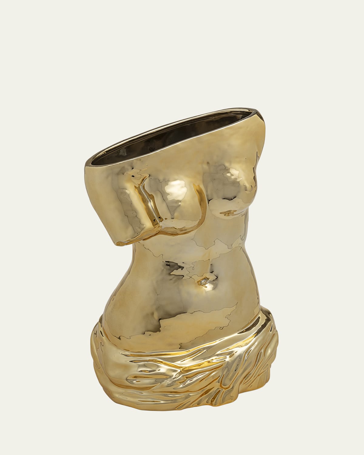 Seletti Milo Vase In Gold