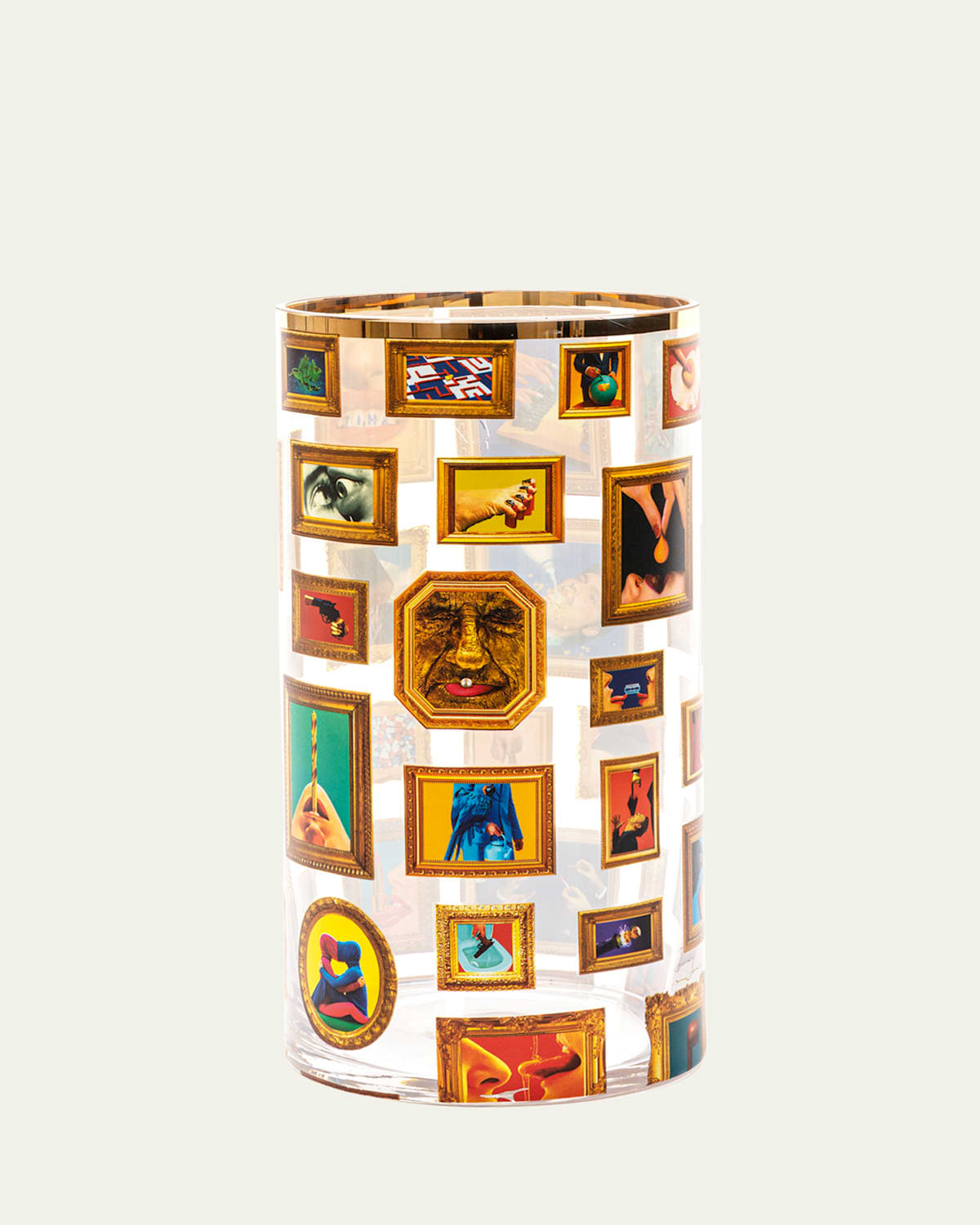 Seletti X Toiletpaper Frames Cylindrical 12" Medium Vase