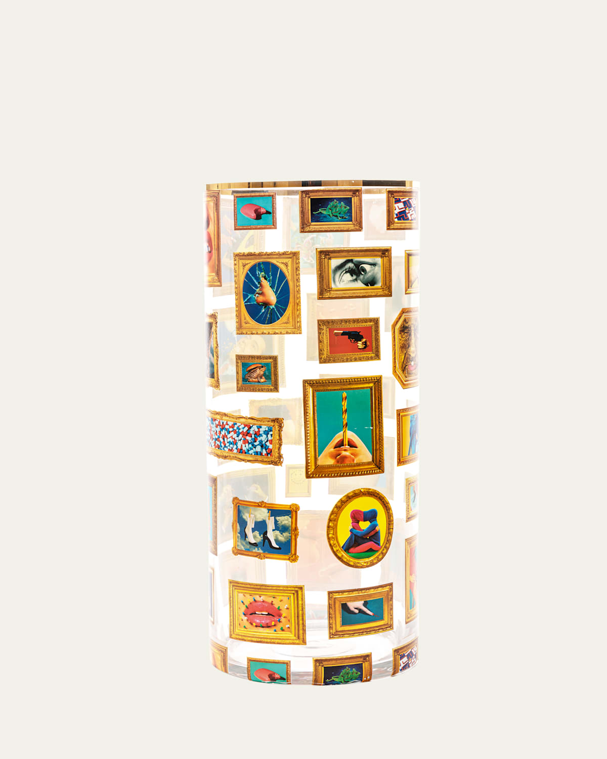 Seletti X Toiletpaper Frames Cylindrical 20" Large Vase