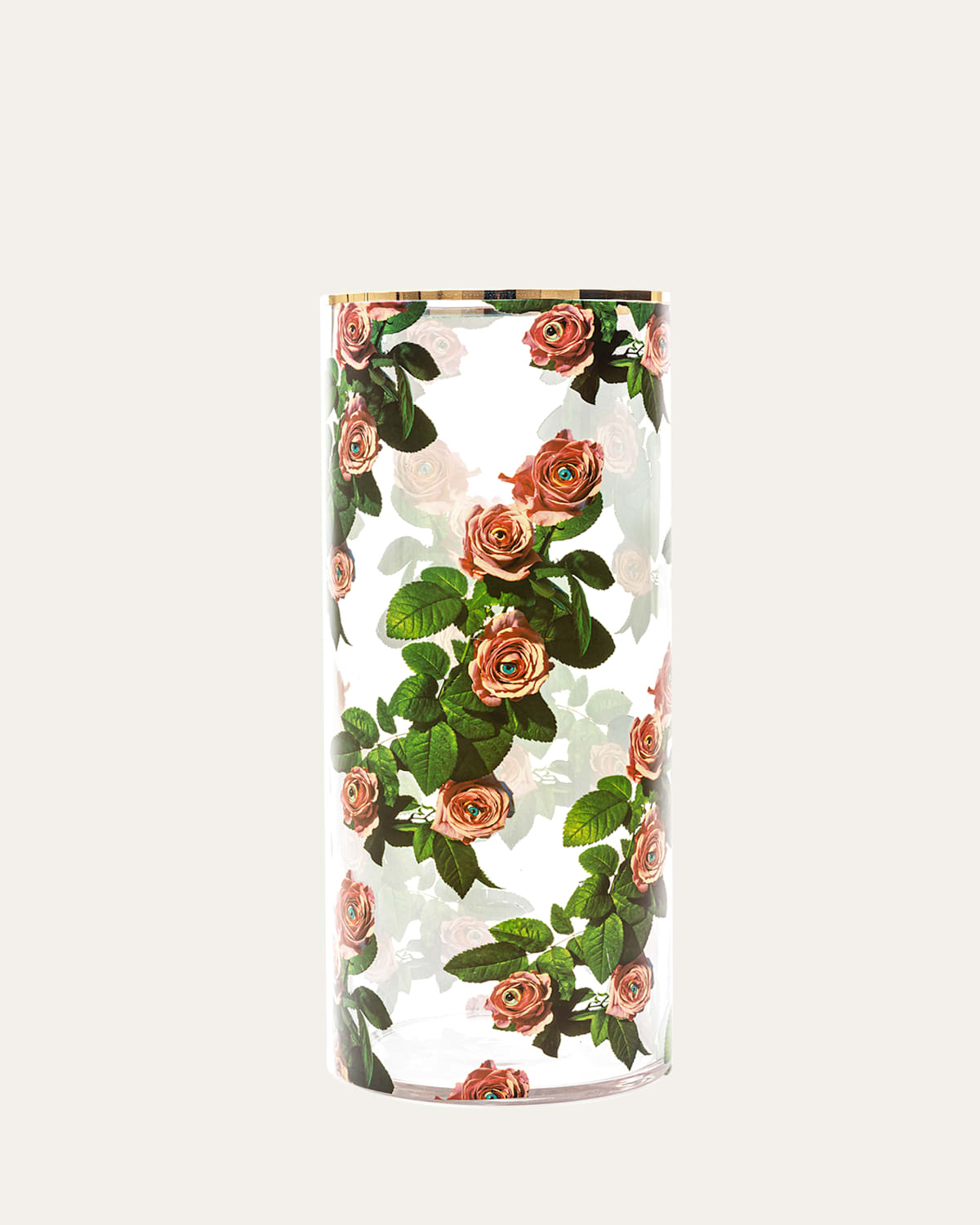 x Toiletpaper Roses Cylindrical Large 20" Vase