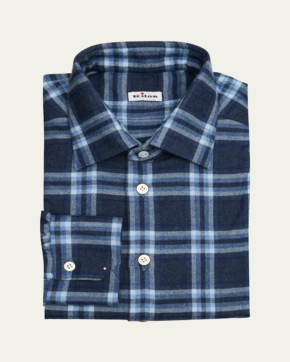 Men's Large Plaid Cotton Sport Shirt