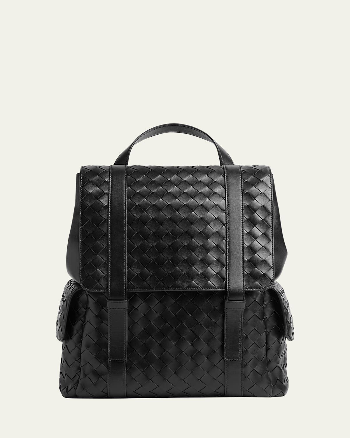 Men's Intrecciato Leather Backpack