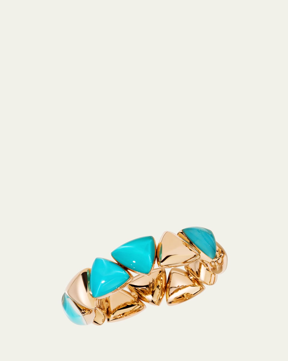 Freccia 18K Rose Gold Bracelet with Turquoise and Rock Crystal
