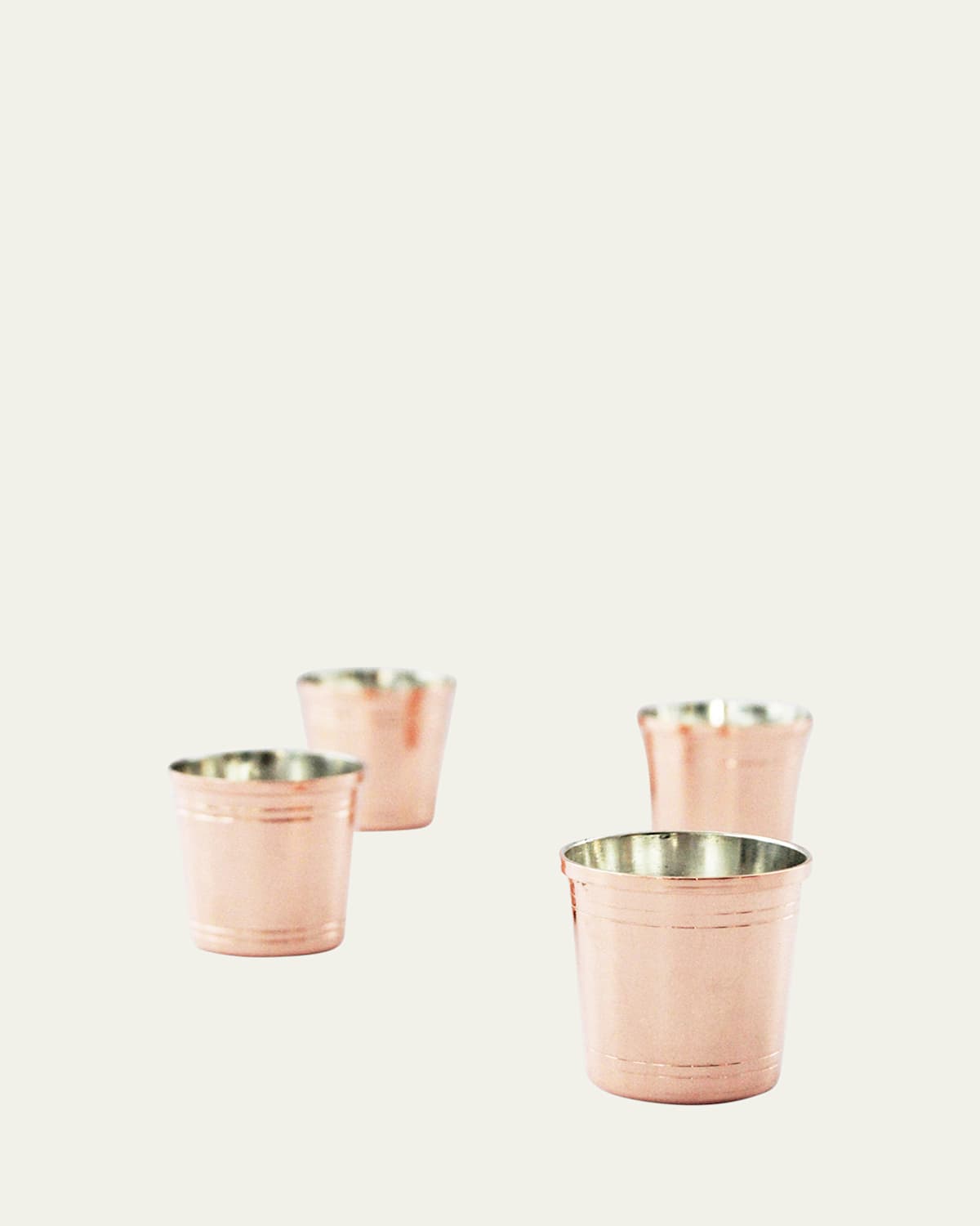 Coppermill Kitchen Vintage Inspired Art Deco Shot Glasses, Set Of 4 In Copper