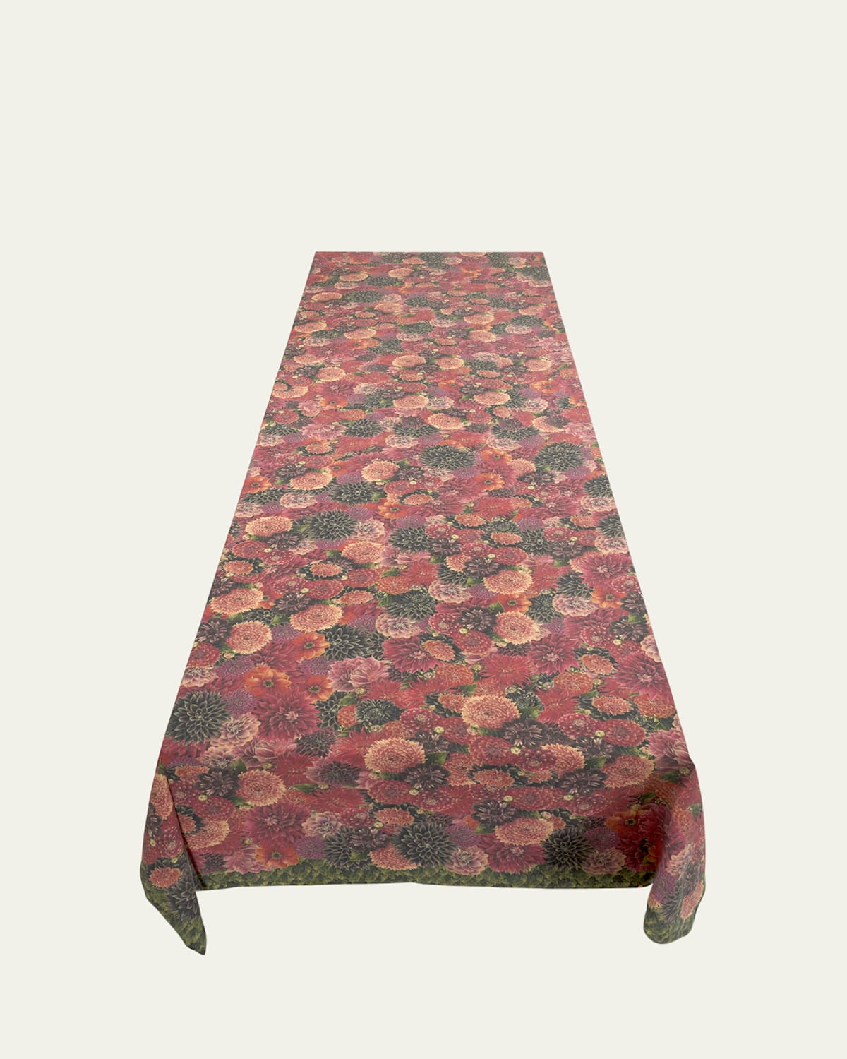 Dahlia Linen Tablecloth, 65" x 98"