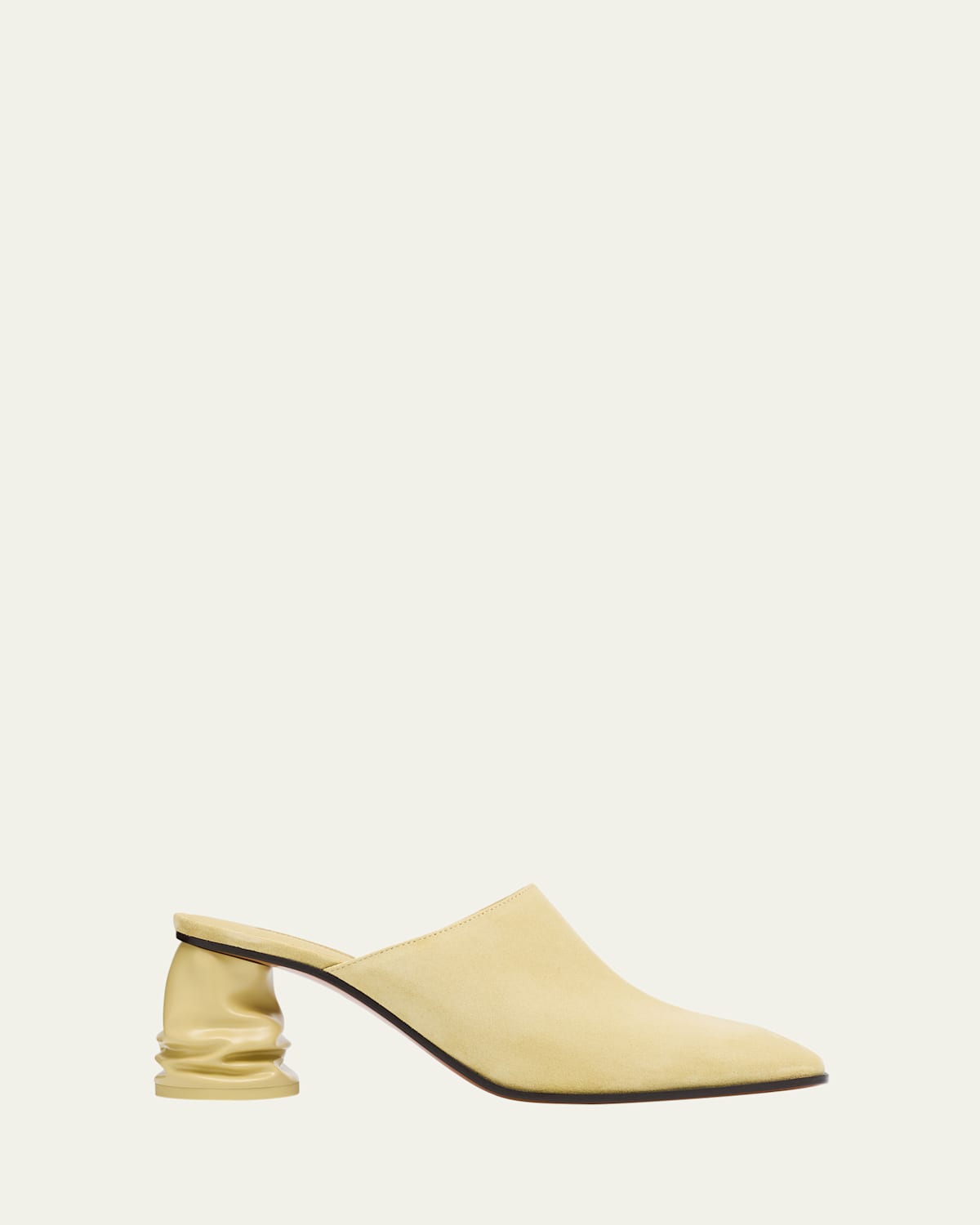 Alexander Mcqueen Suede Crush Heeled Mules 70 In Sisal