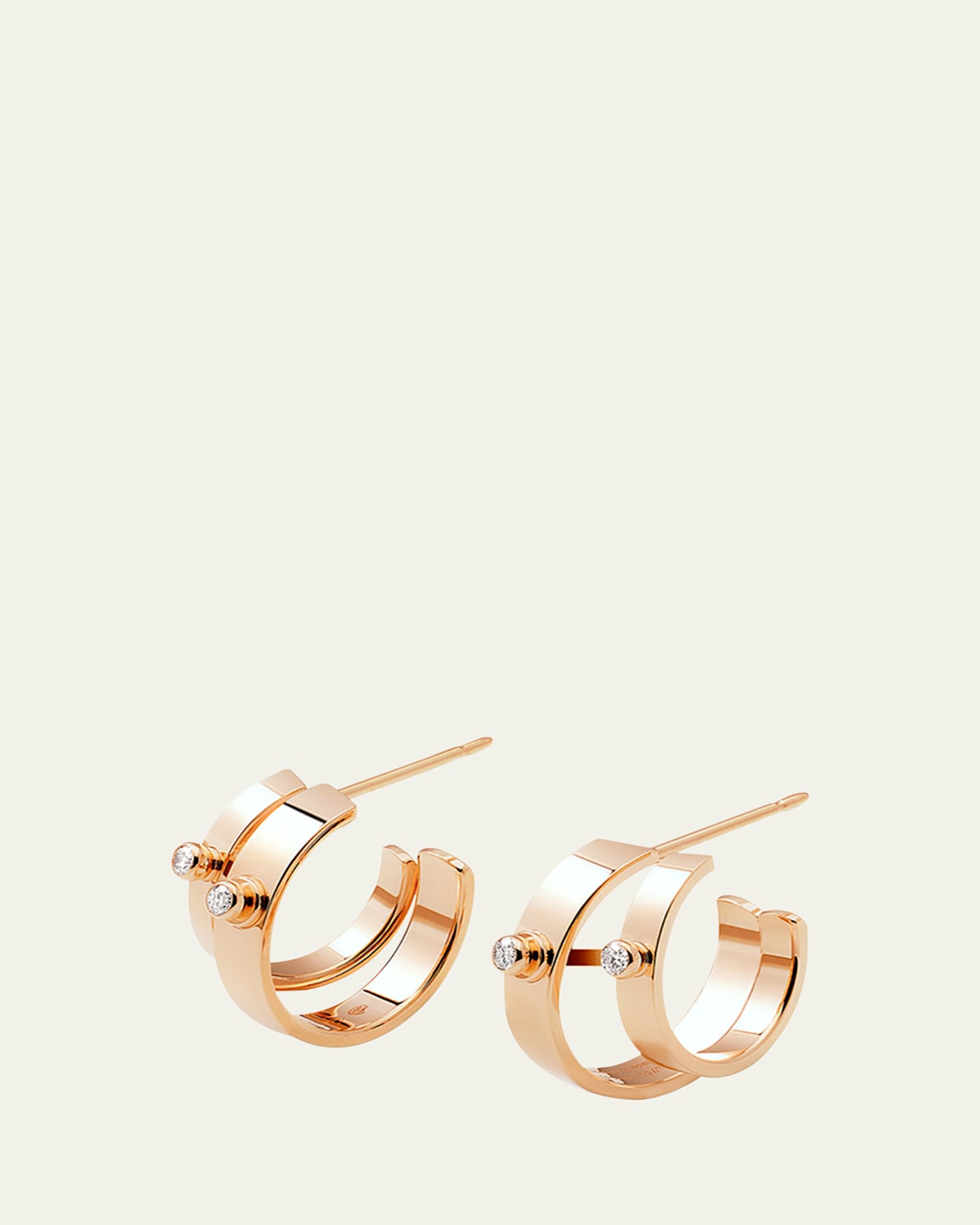 18K Monday Morning Mood Double Hoop Earrings