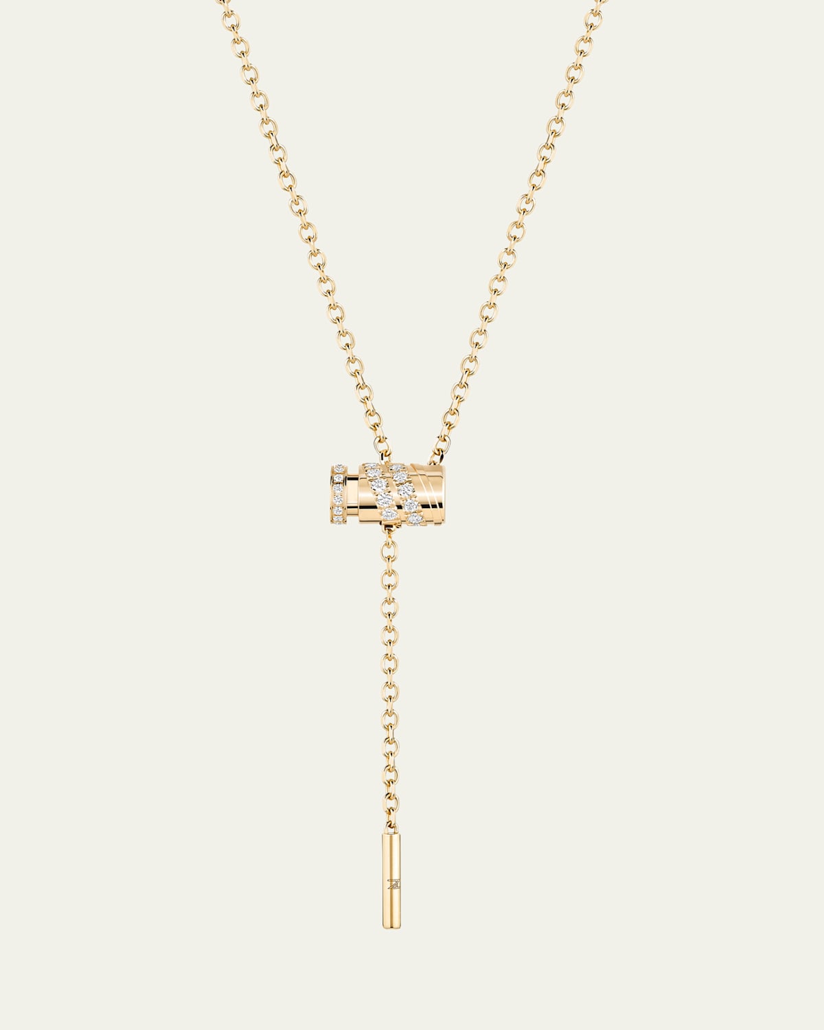 18K Pave Mini Latch Necklace