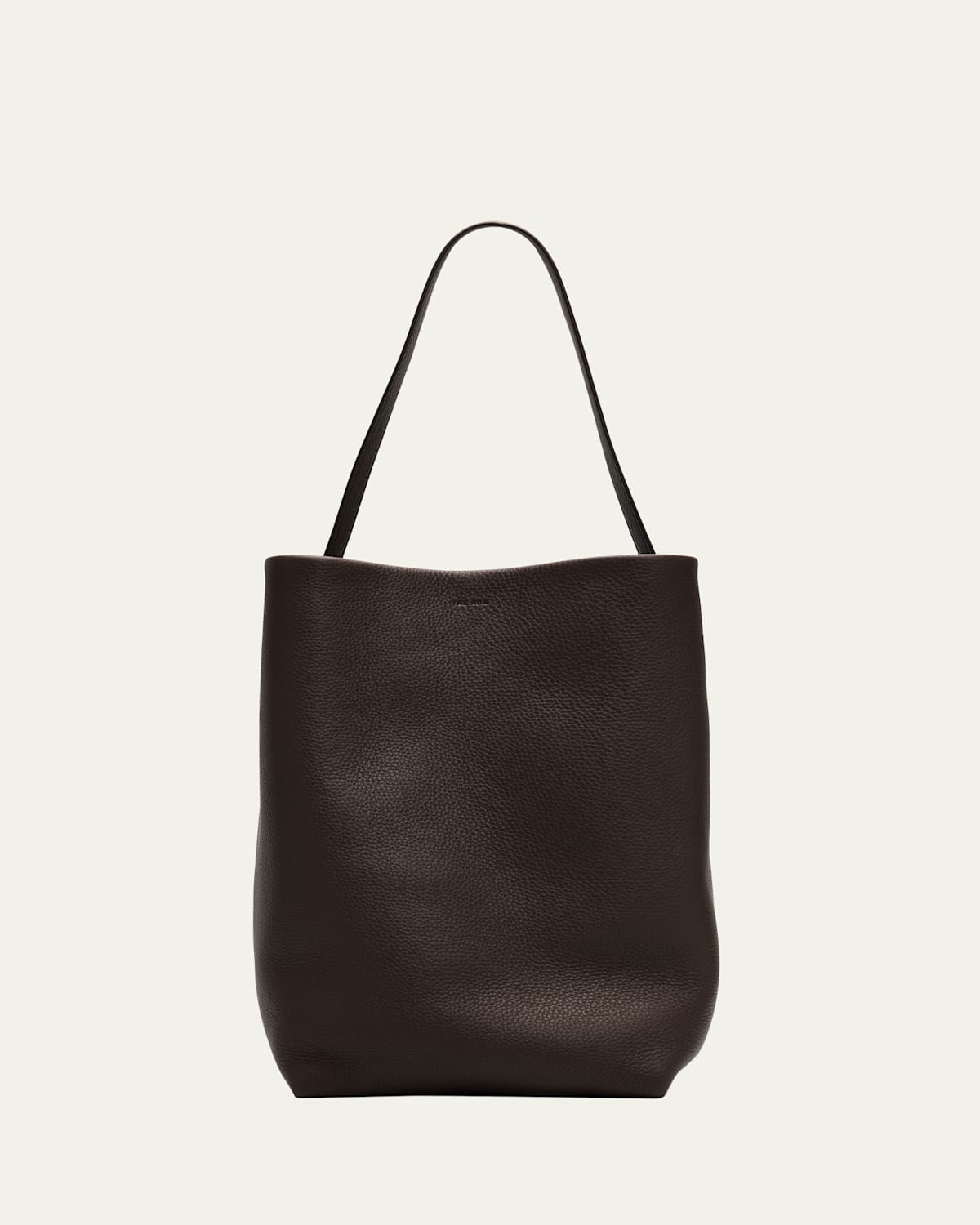The Row Men's Park Large North-south Tote Bag In Brown