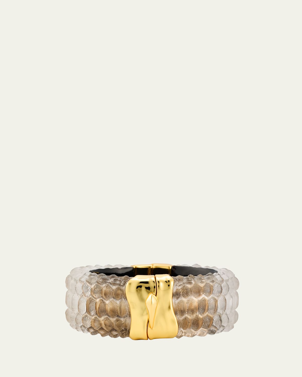 Serpent Lucite Wide Hinge Bracelet