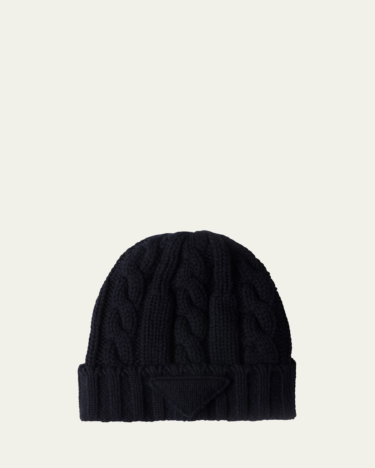 Prada Men's Cashmere Cable-Knit Beanie