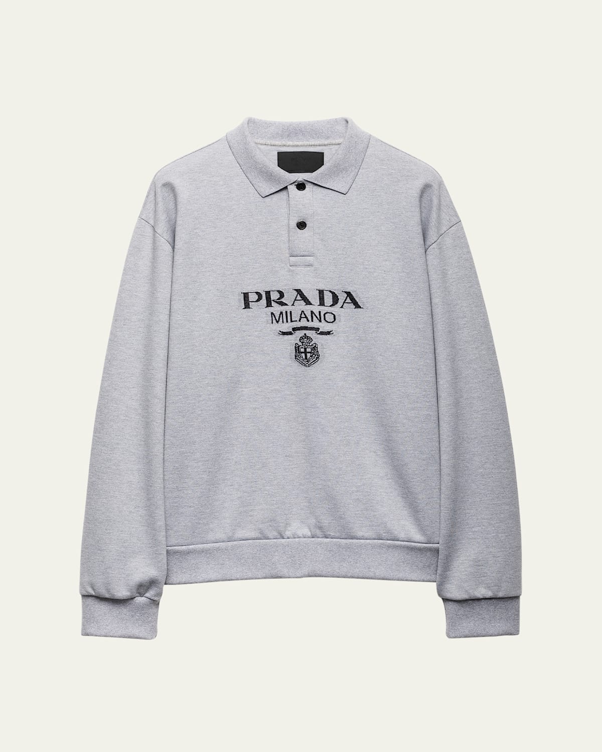 Prada Men s Crest Logo Sweatshirt Smart Closet