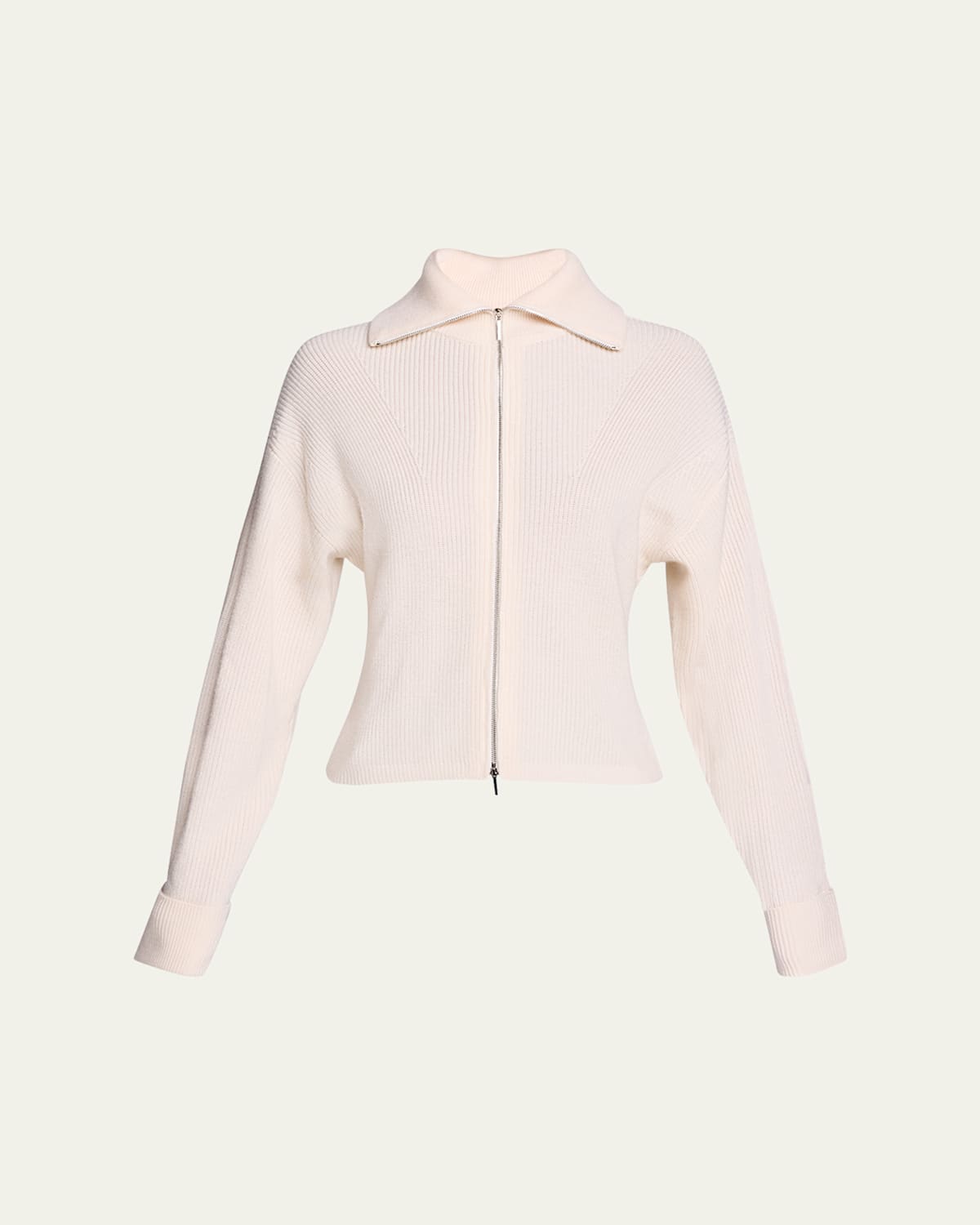 Armanda Zip-Front Wool Sweater