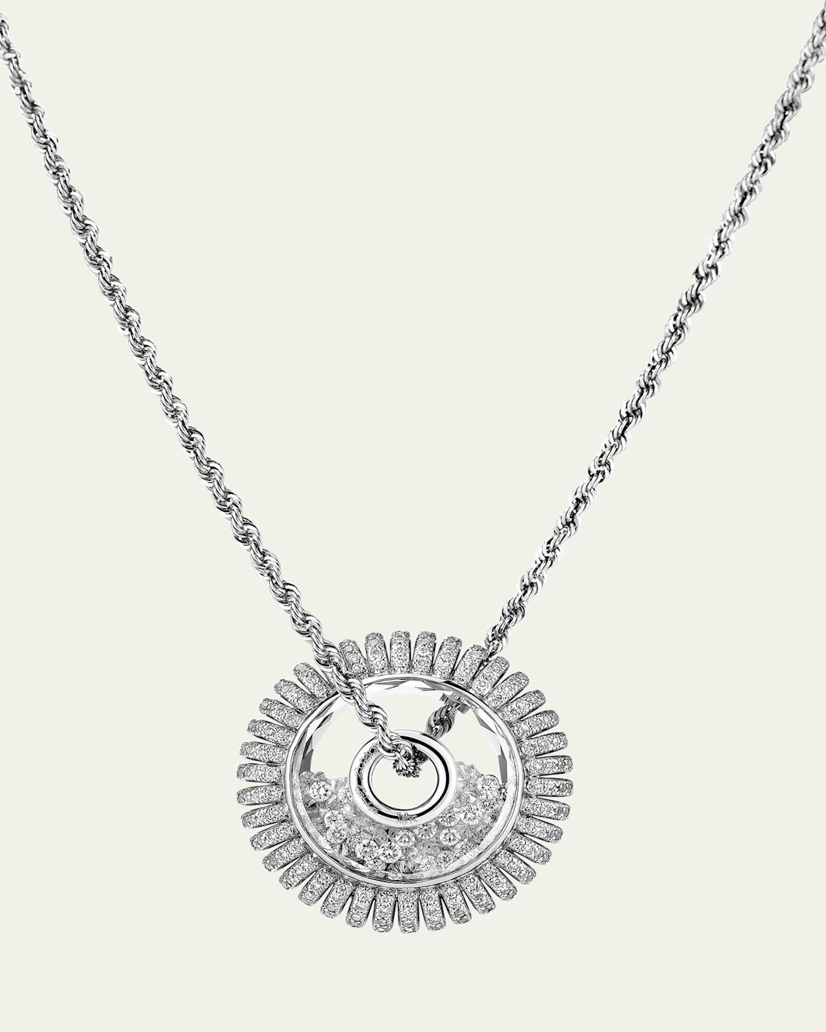 Mola Roda Full Pave Kaleidoscope Shaker Necklace with Diamonds