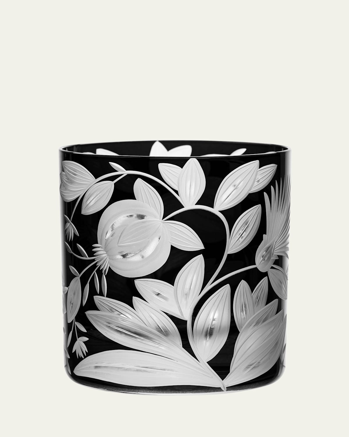 Artel Verdure Black Crystal Double Old Fashioned Glass