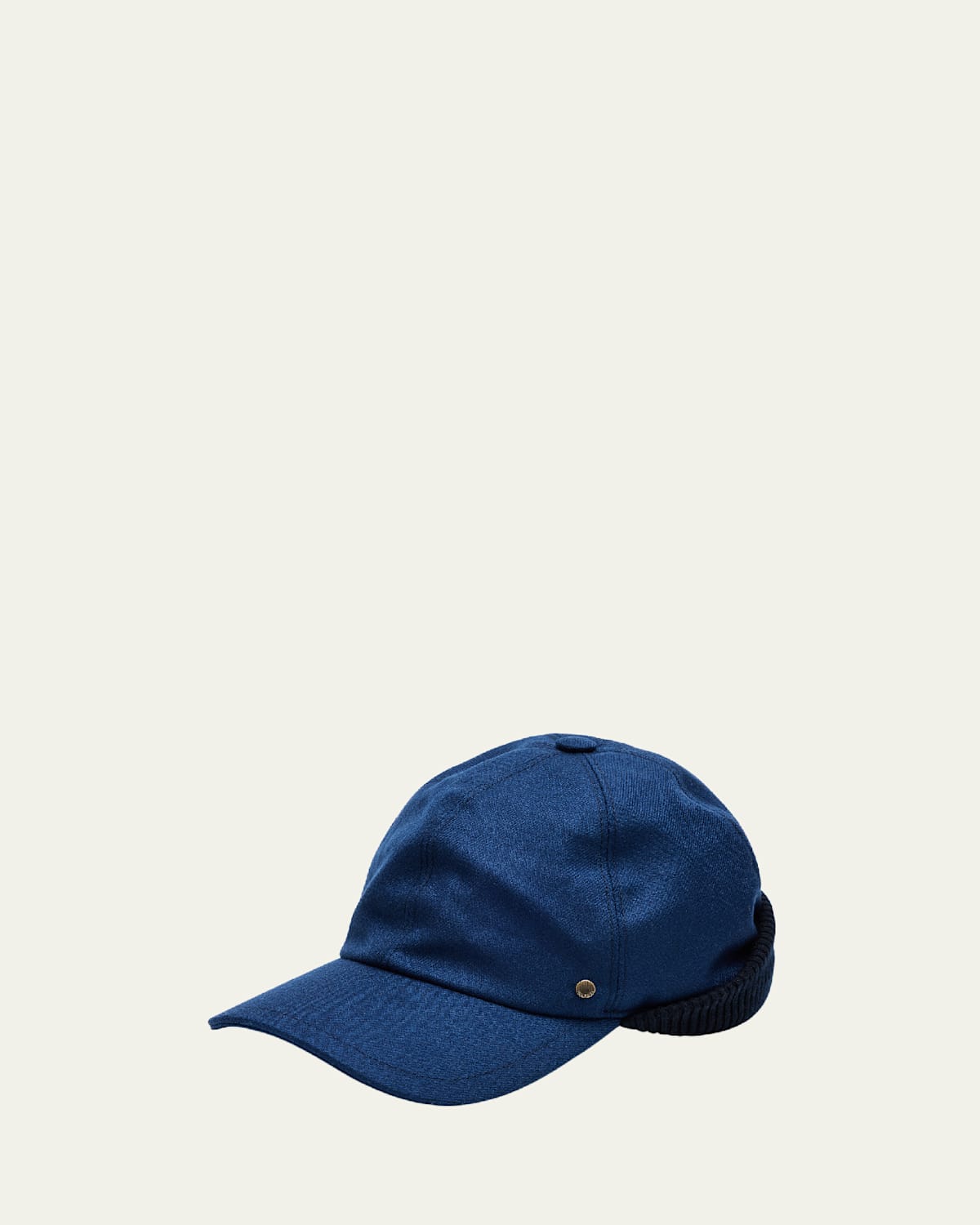 Men's Cashmere Baseball Cap with Ear Flaps