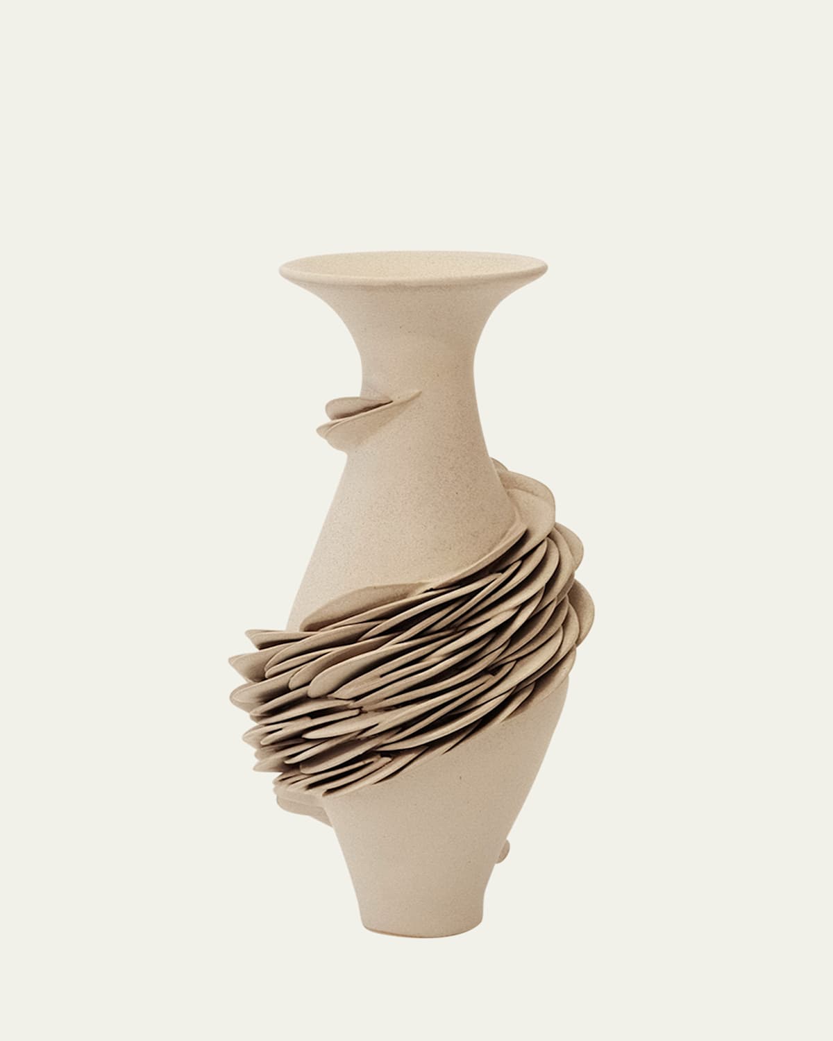 Lorene Cavagna Ceramique Phi Stoneware Vase, 15" In Kbm2