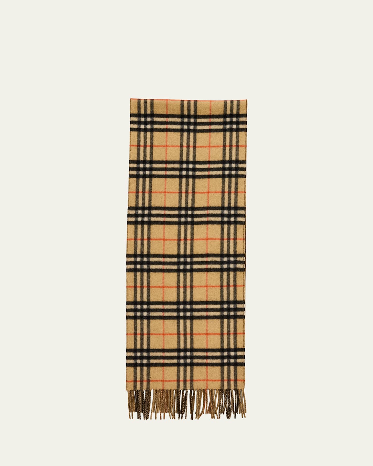 Burberry Men's Reversible Cashmere Check Scarf In Sand