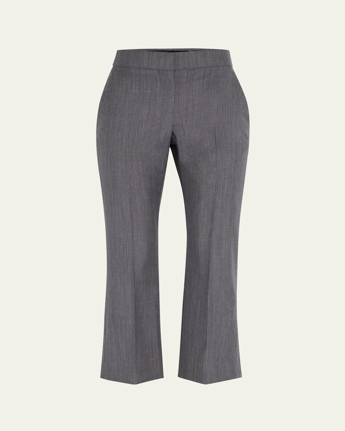 Alexander Mcqueen Mcqueen Wool Flare Pants In Grey Multi
