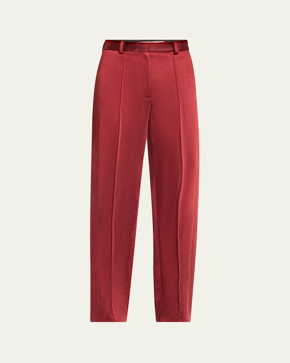 Pleated Satin Trousers