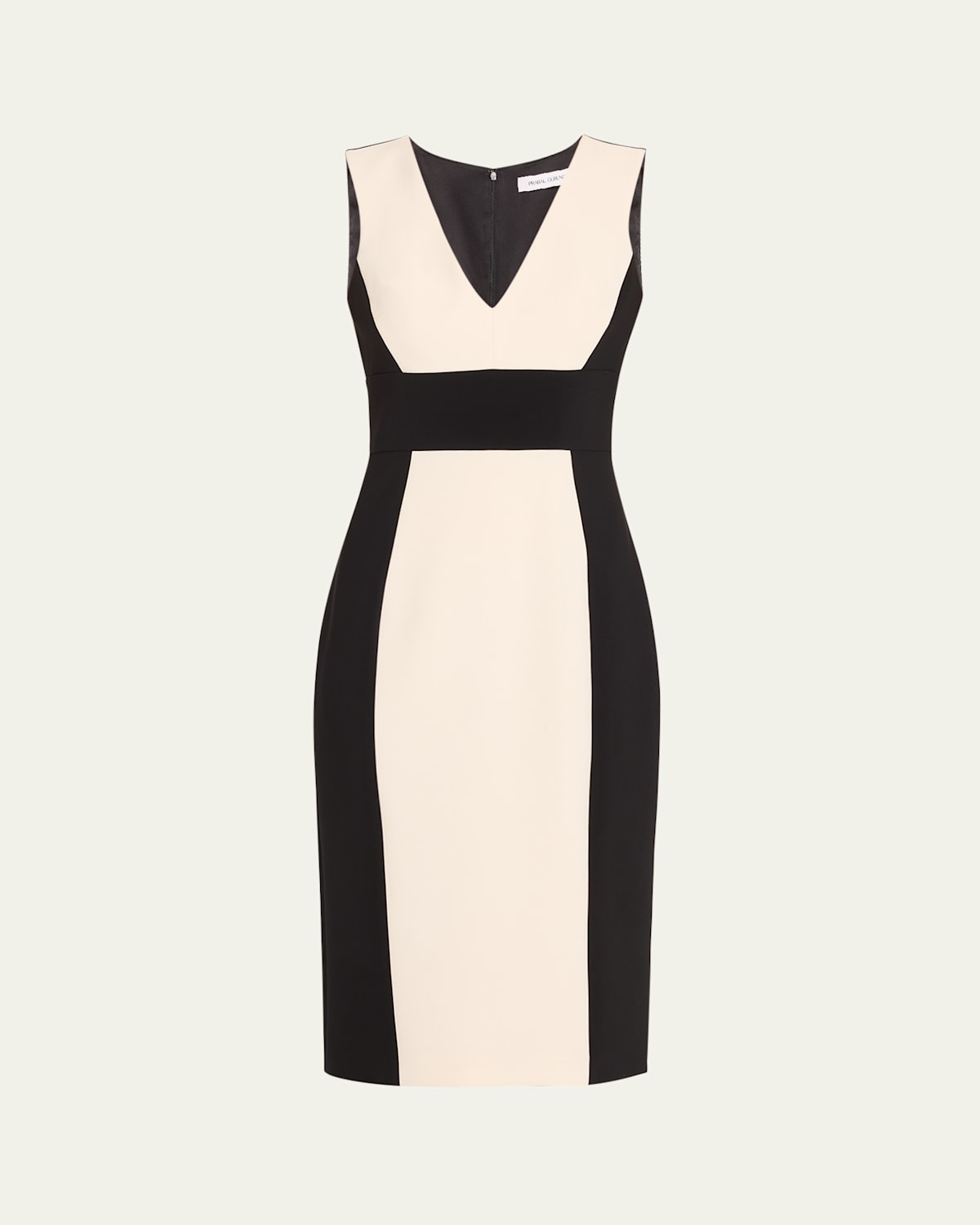 Colorblock V-Neck Midi Dress