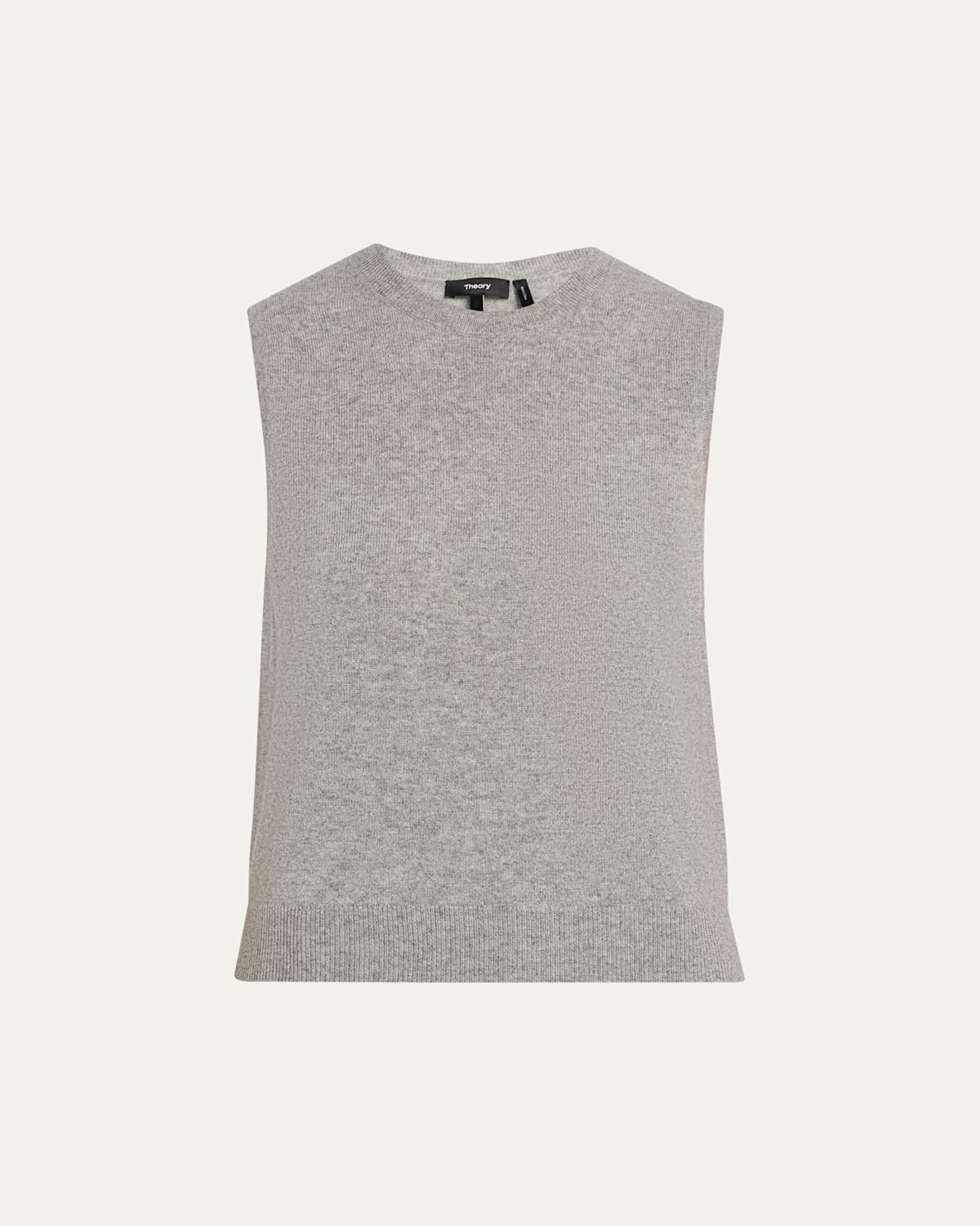 Theory Cashmere Knit Shell Top In Gray