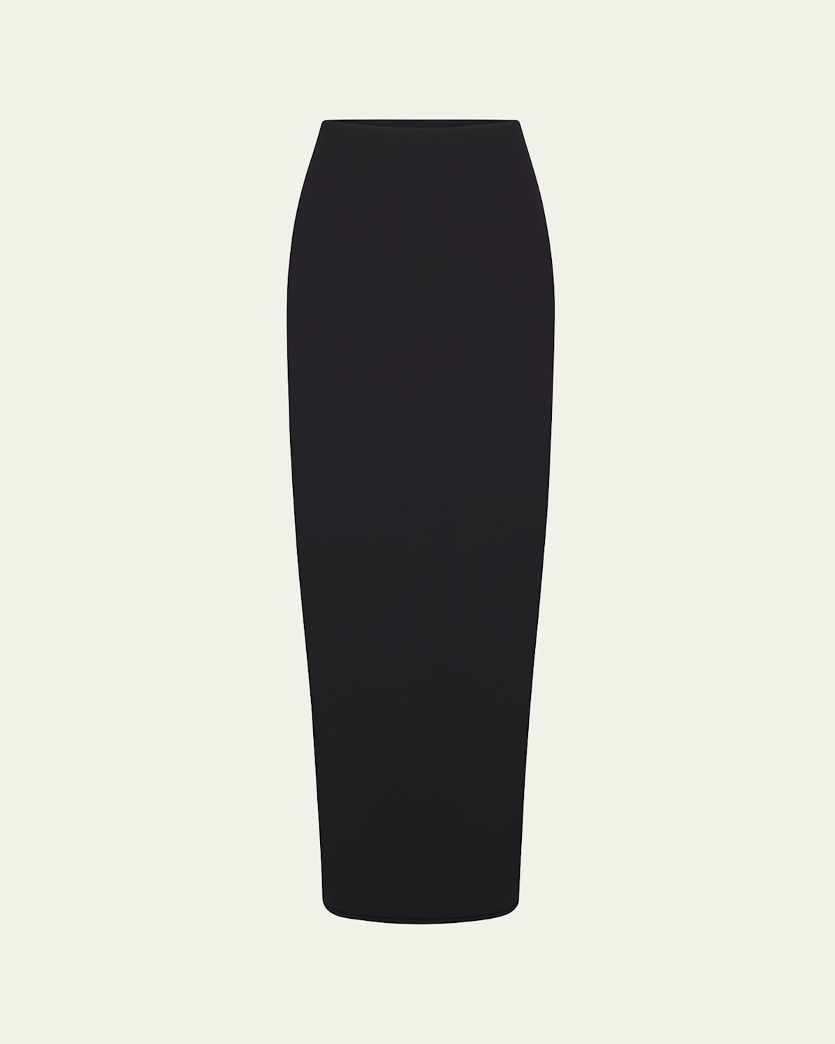 Skims Soft Lounge Elasticated-waist Stretch-woven Maxi Skirt In Onyx