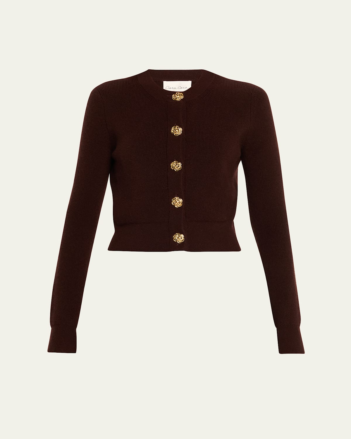 Cara Cara Ellery Wool-cashmere Cardigan In Brown