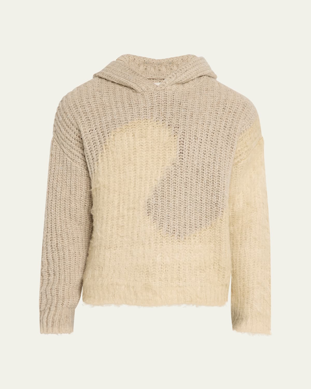 Men's Silk-Wool Swirl Knit Hoodie