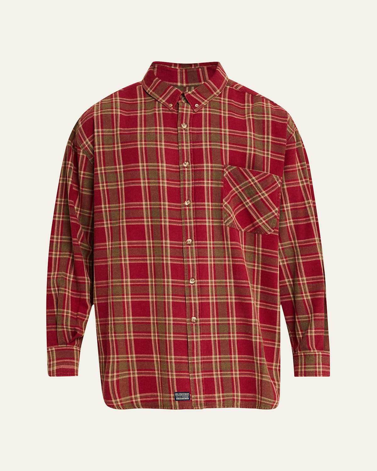 Men's Plaid Button-Down Shirt