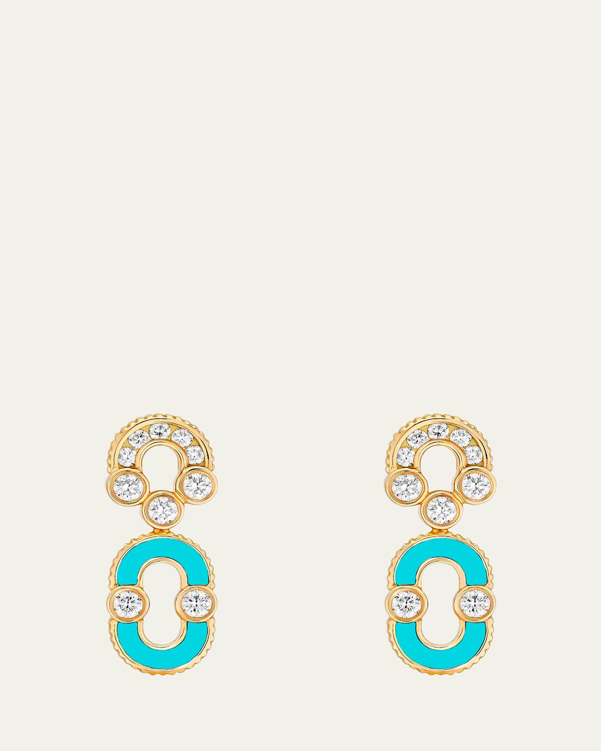 Viltier 18K Gold, Turquoise & 0.95 TCW Drop Earrings