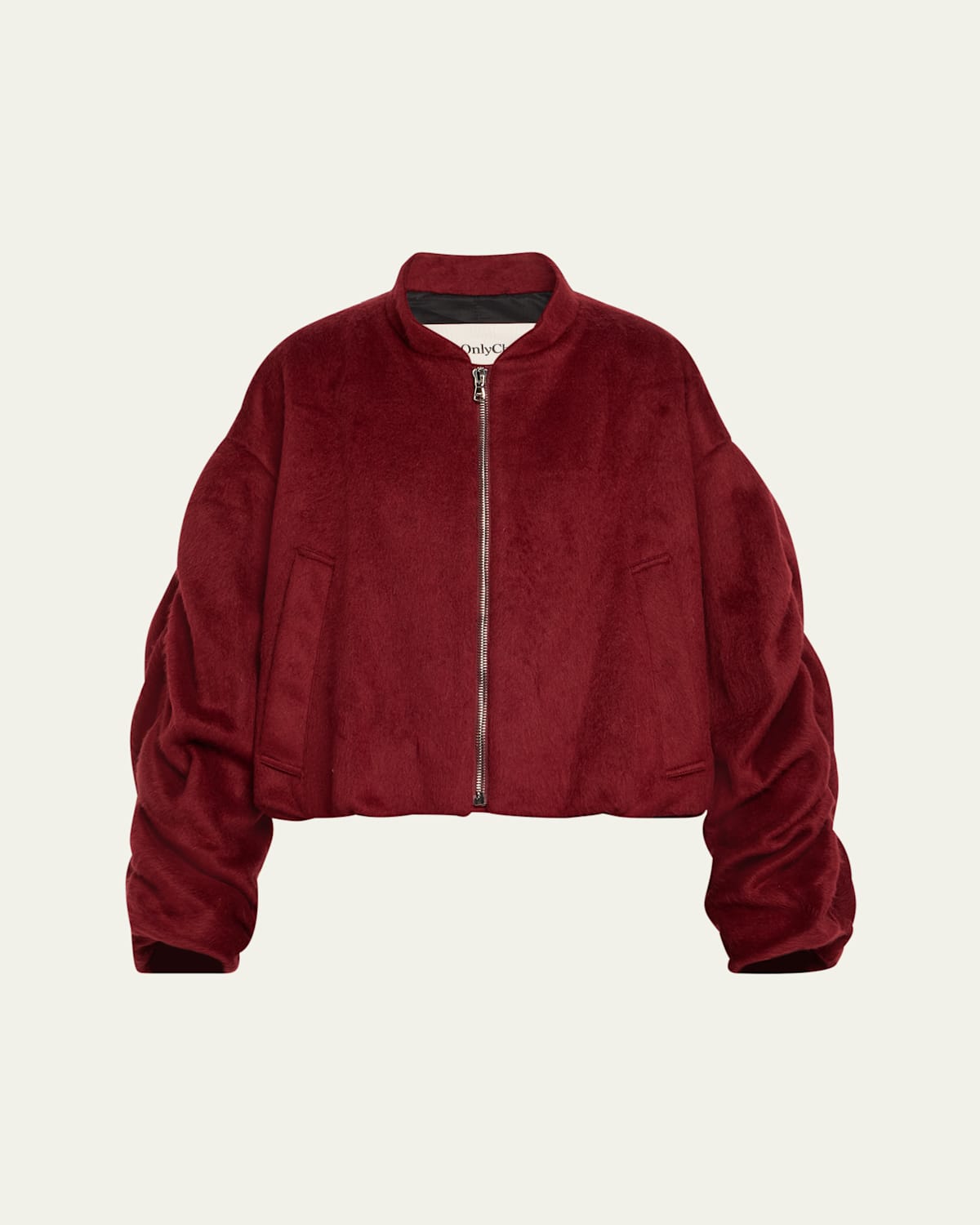 Sanguinetti Ruched Oversized Wool Mohair Jacket