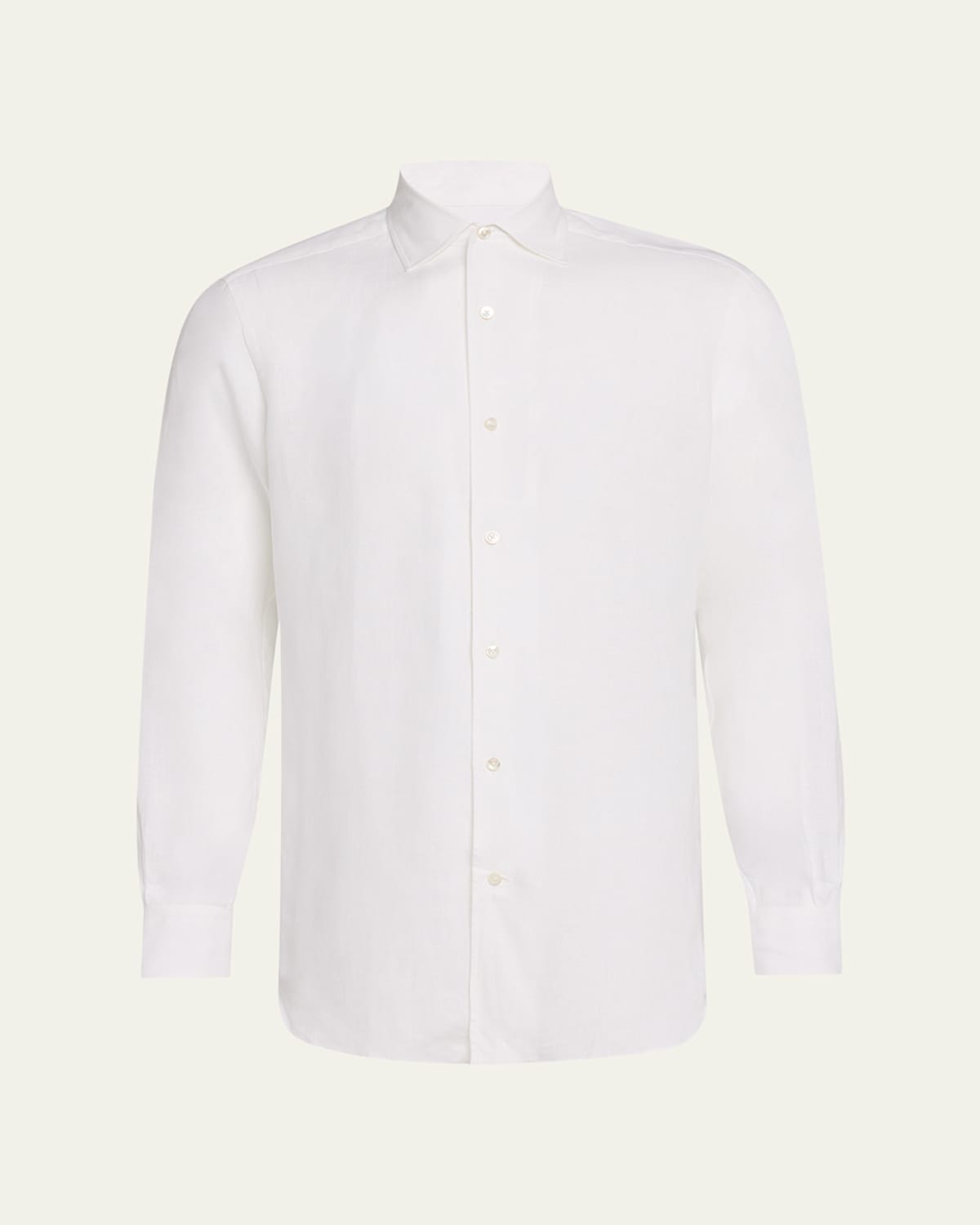 Zegna Men's Oasi Lino Casual Button-down Shirt In Wht Sld