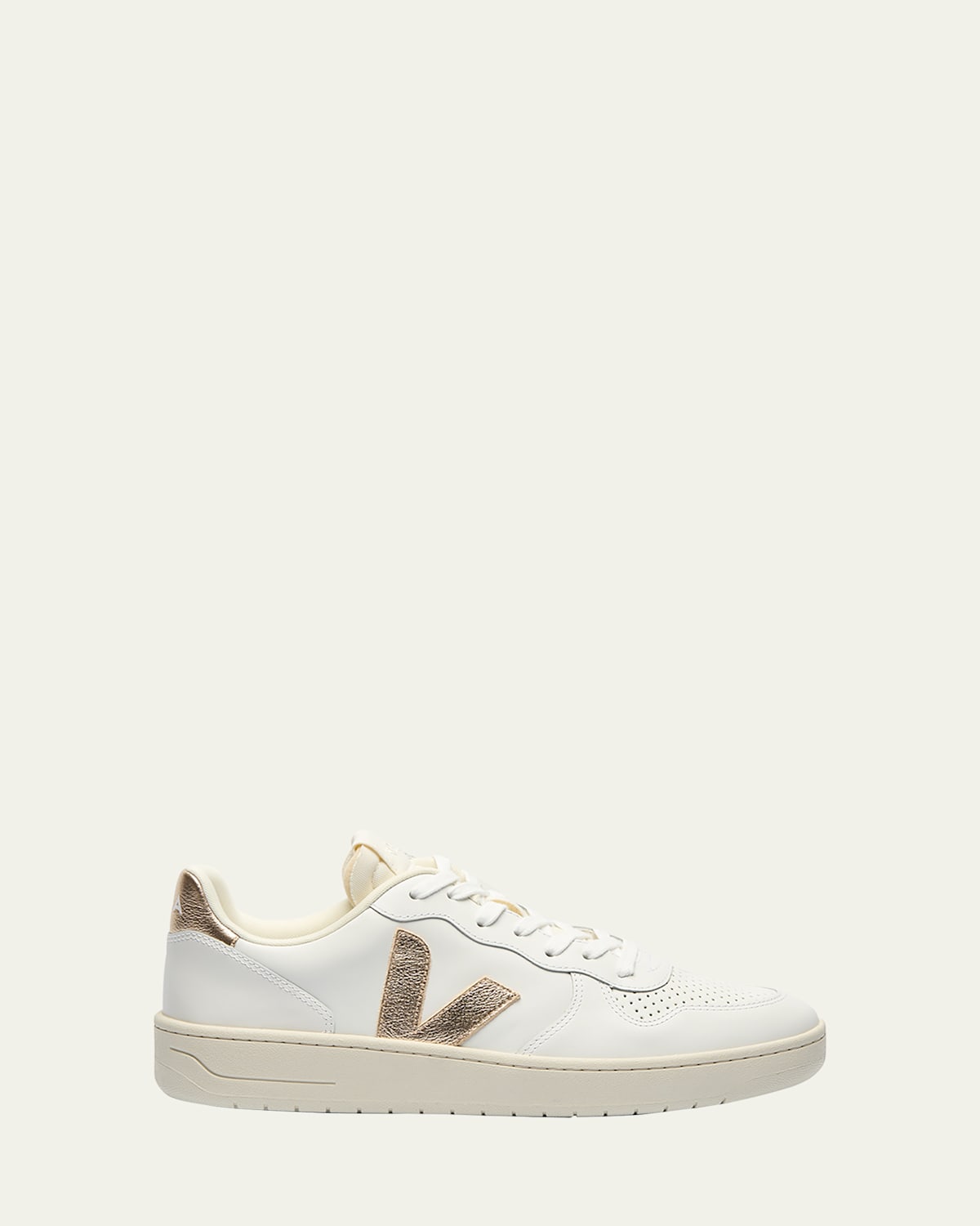 V-10 Bicolor Leather Low-Top Sneakers