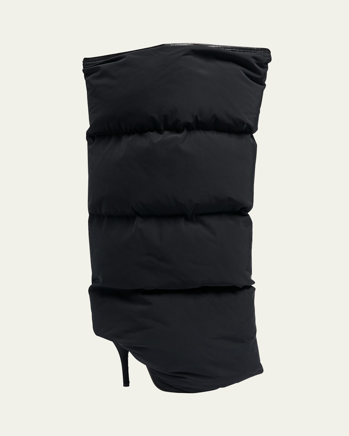 Balenciaga Wader Puffer Wide-shaft Stiletto Boots In Black