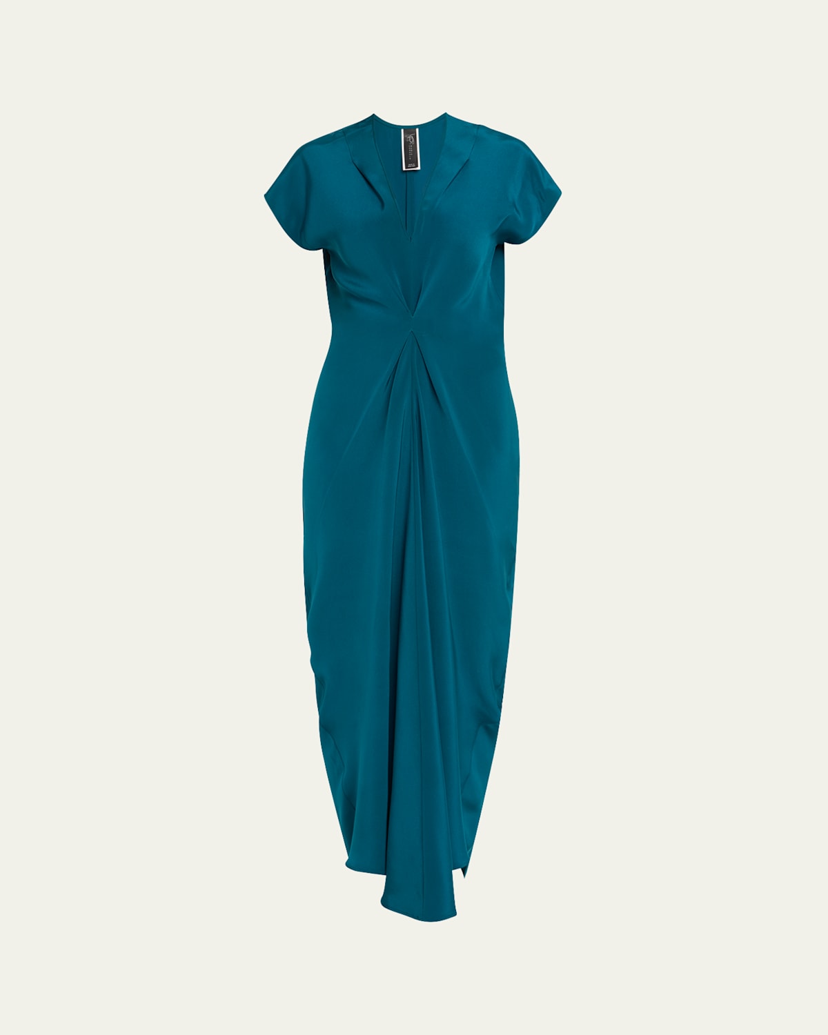 Long Muse Draped Silk Dress