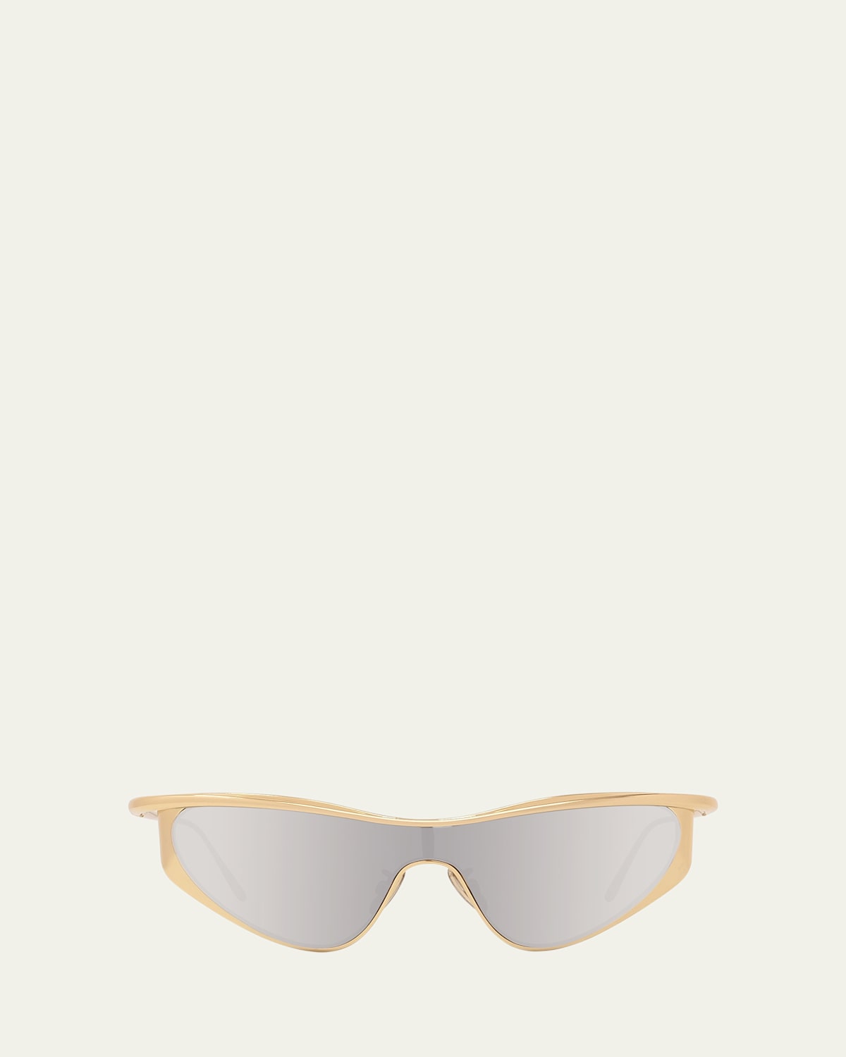 Loewe Lw40165u Signature 30c Oro Sunglasses In Shiny Endura Gold Smoke Mirror