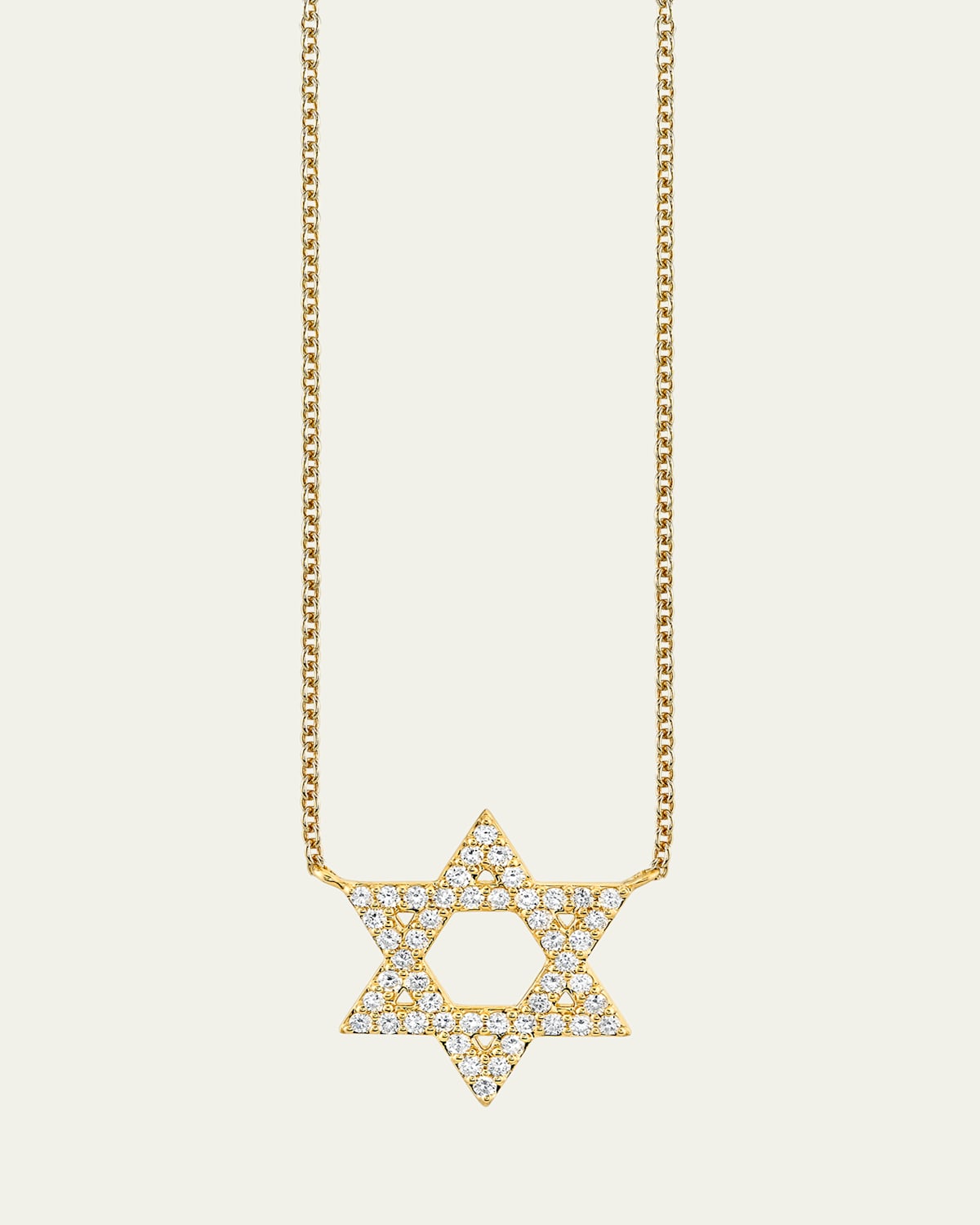 Sydney Evan 14K Yellow Gold and Diamond Star of David Necklace