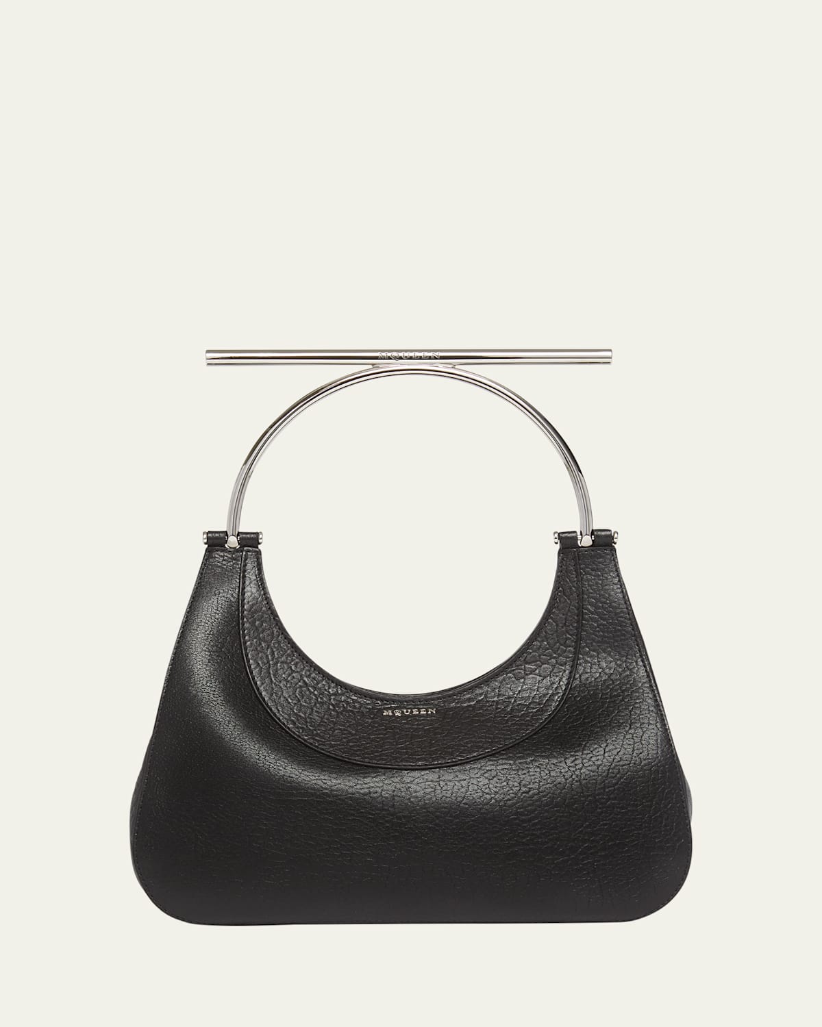 Shop Alexander Mcqueen T-bar Bag In Black Silver