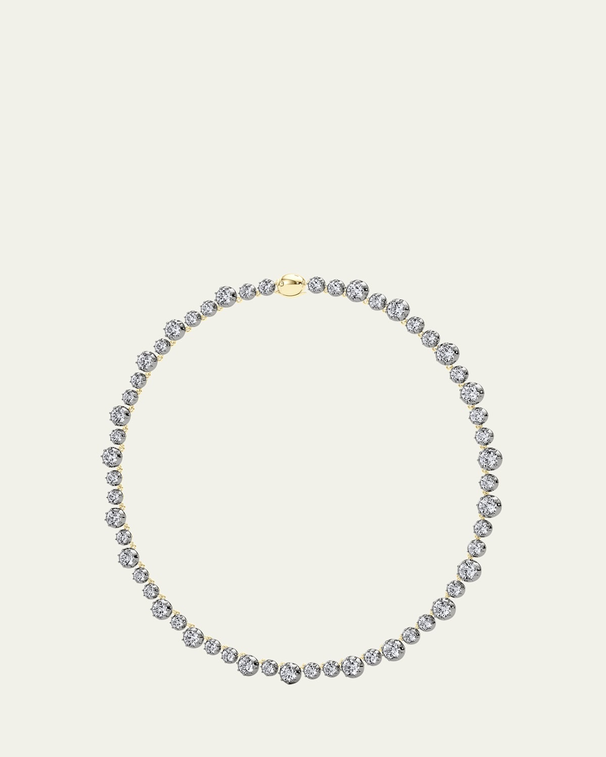 18K Georgian Cut Lab Grown Diamond Necklace