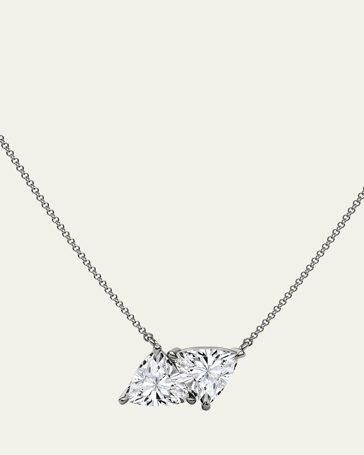 18K Trillion Lab Grown Diamond Twin Necklace