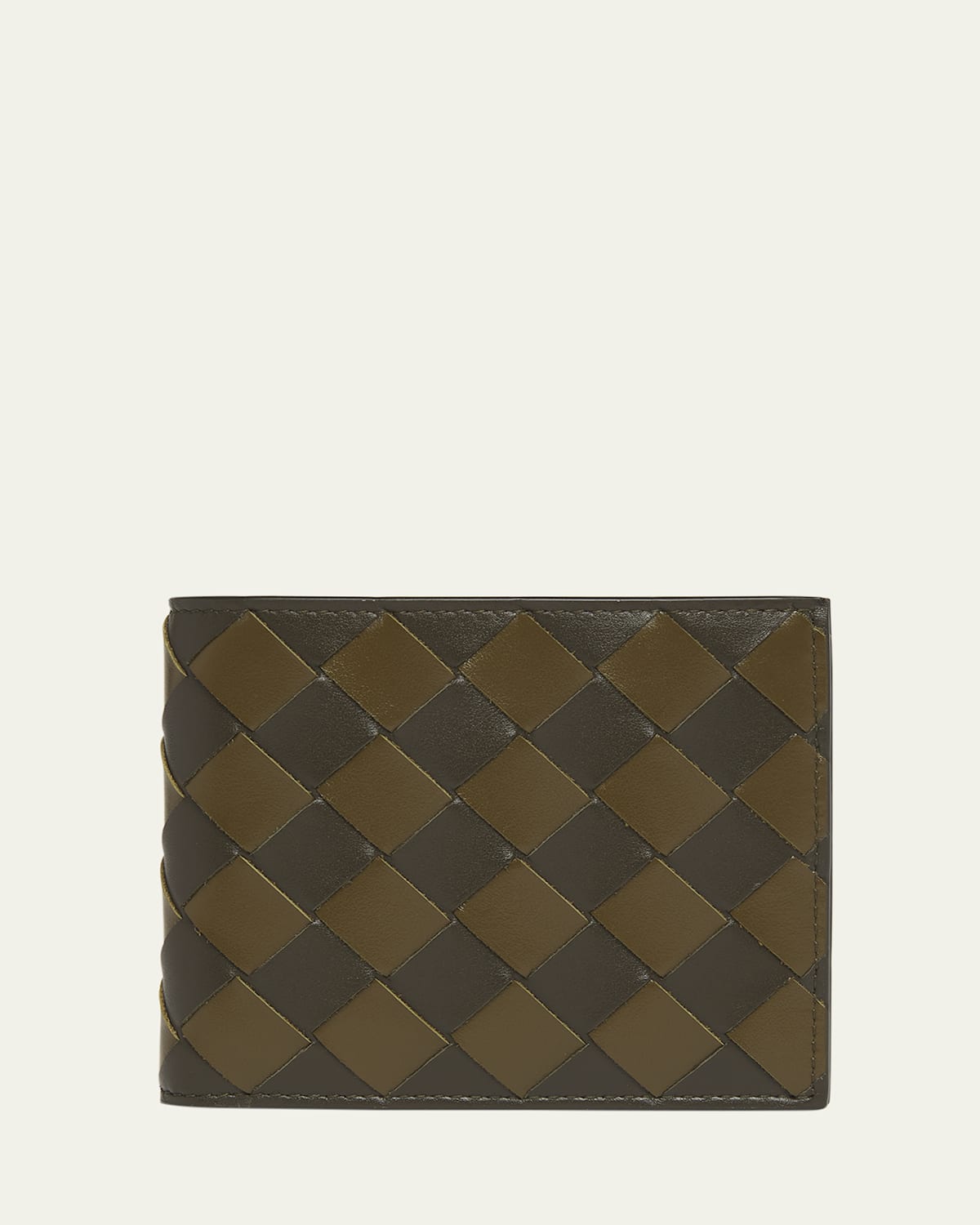 Men's Bicolor Intrecciato Bifold Wallet