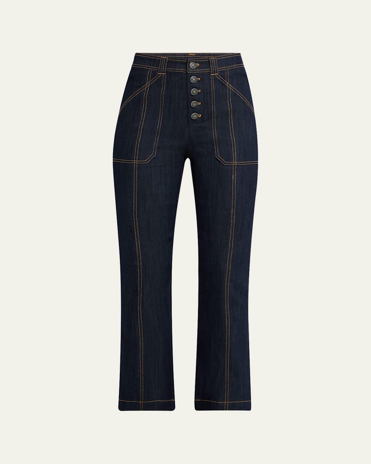 Shop Cinq À Sept Wallace Ankle Flare Pants In Indigo
