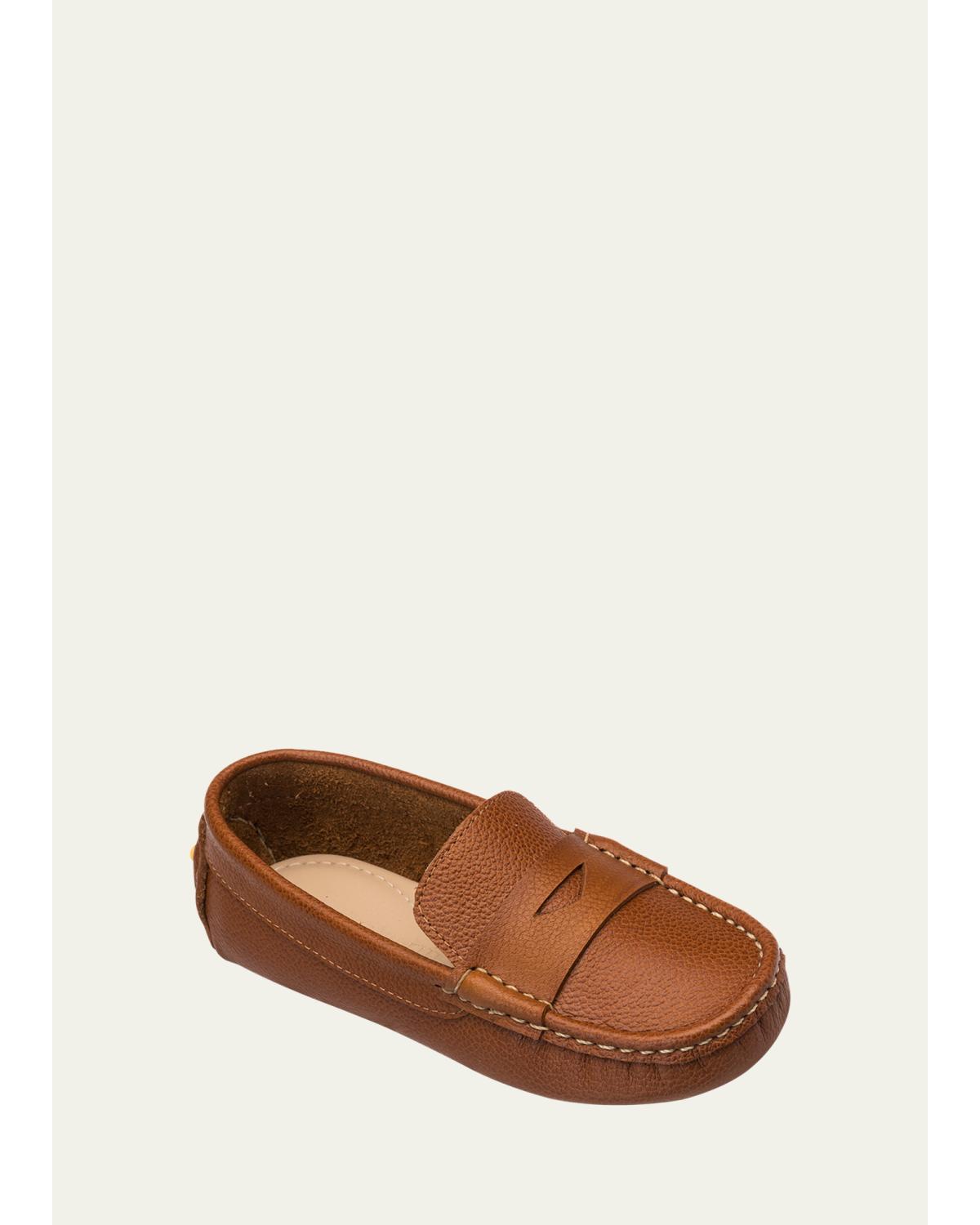 Elephantito Boy's Logan Penny Leather Drivers, Baby In Tan