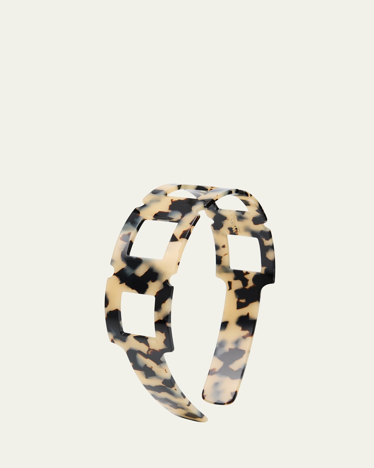 France Luxe Cutout Acetate Headband In Ivory Tokyo