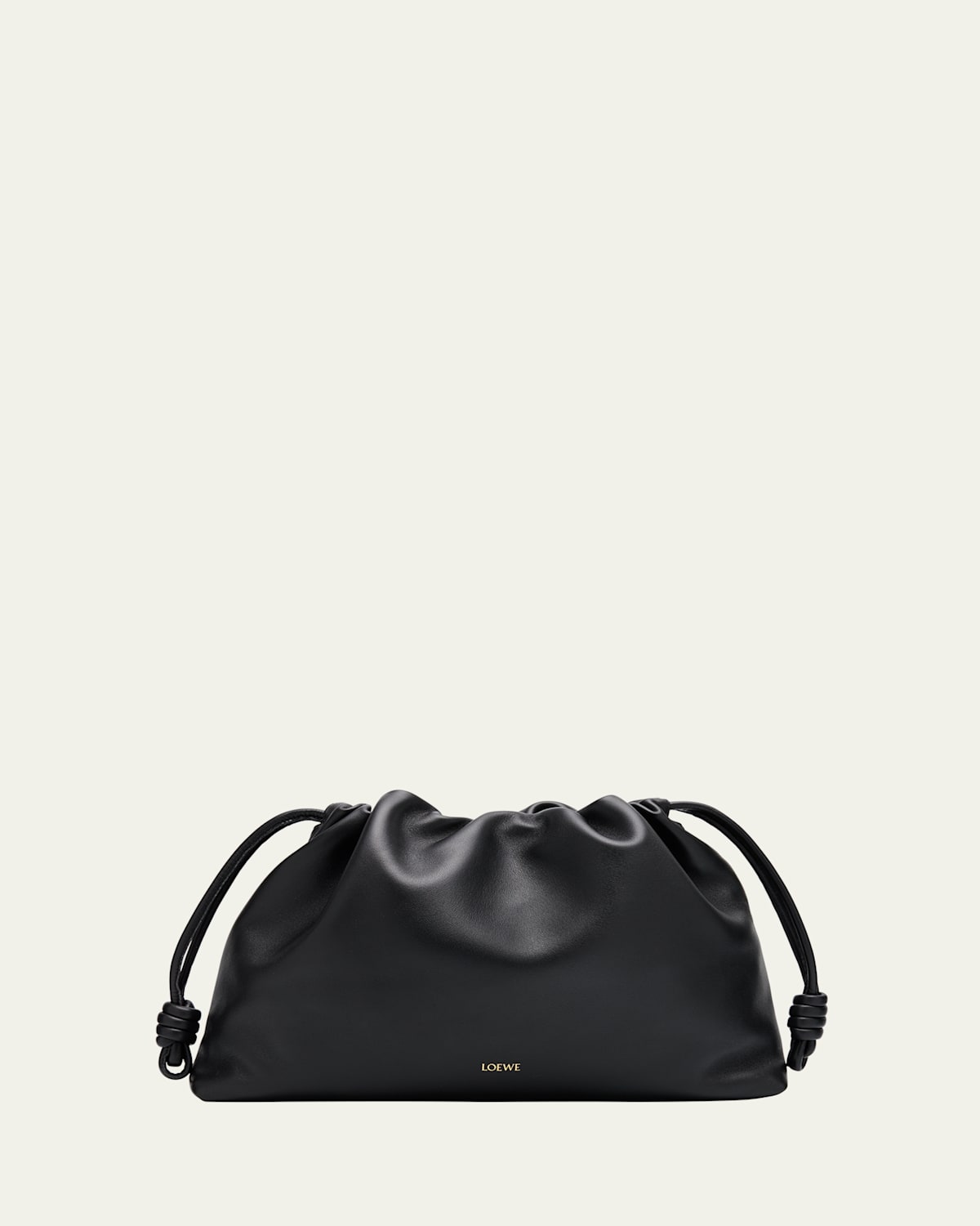Loewe Flamenco Large Napa Lambskin Shoulder Bag In 1100 Black