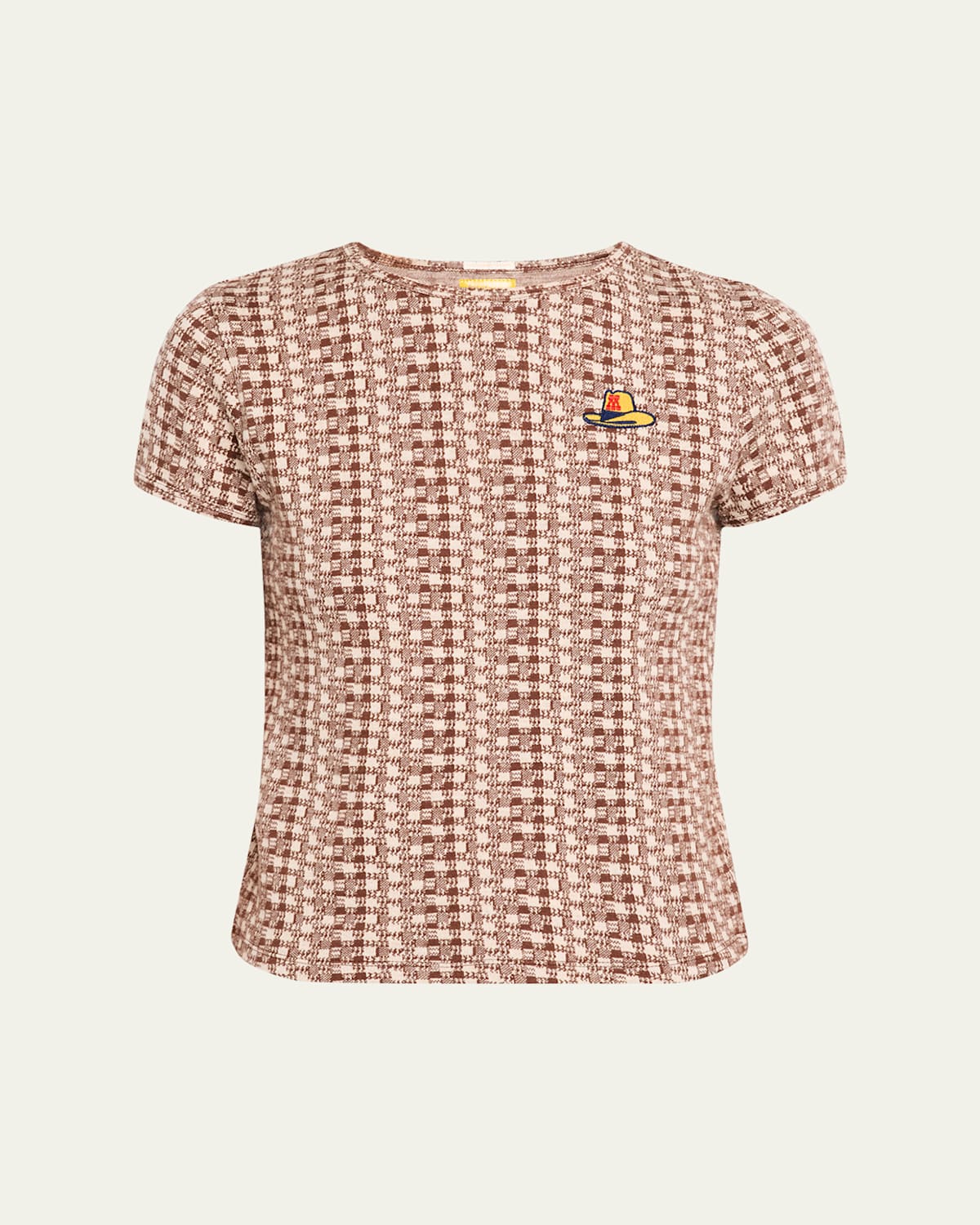 Mother The Itty Bitty Ringer Check It Cowboy T-shirt In Check It Cowboy